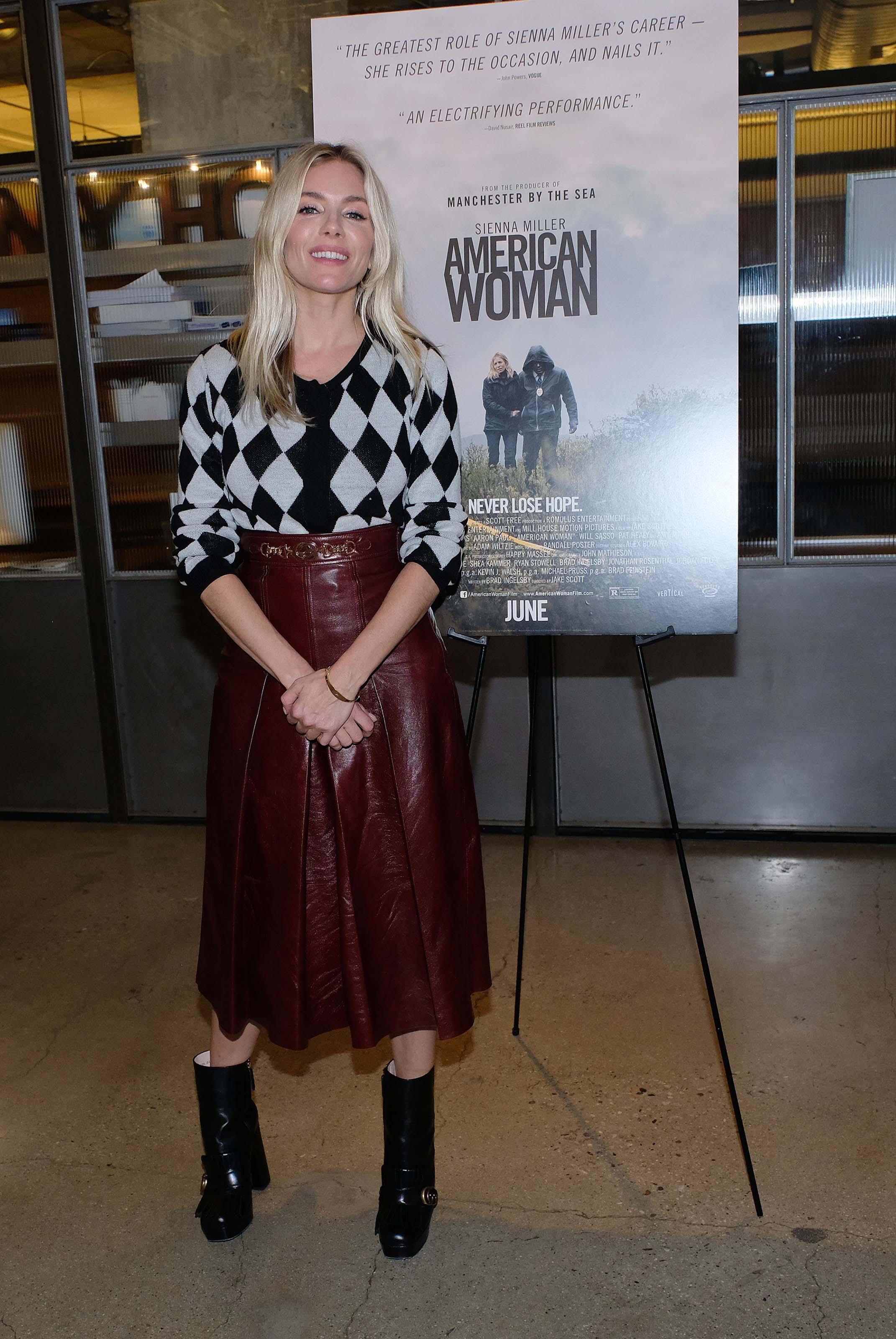 Sienna Miller attends American Woman screening