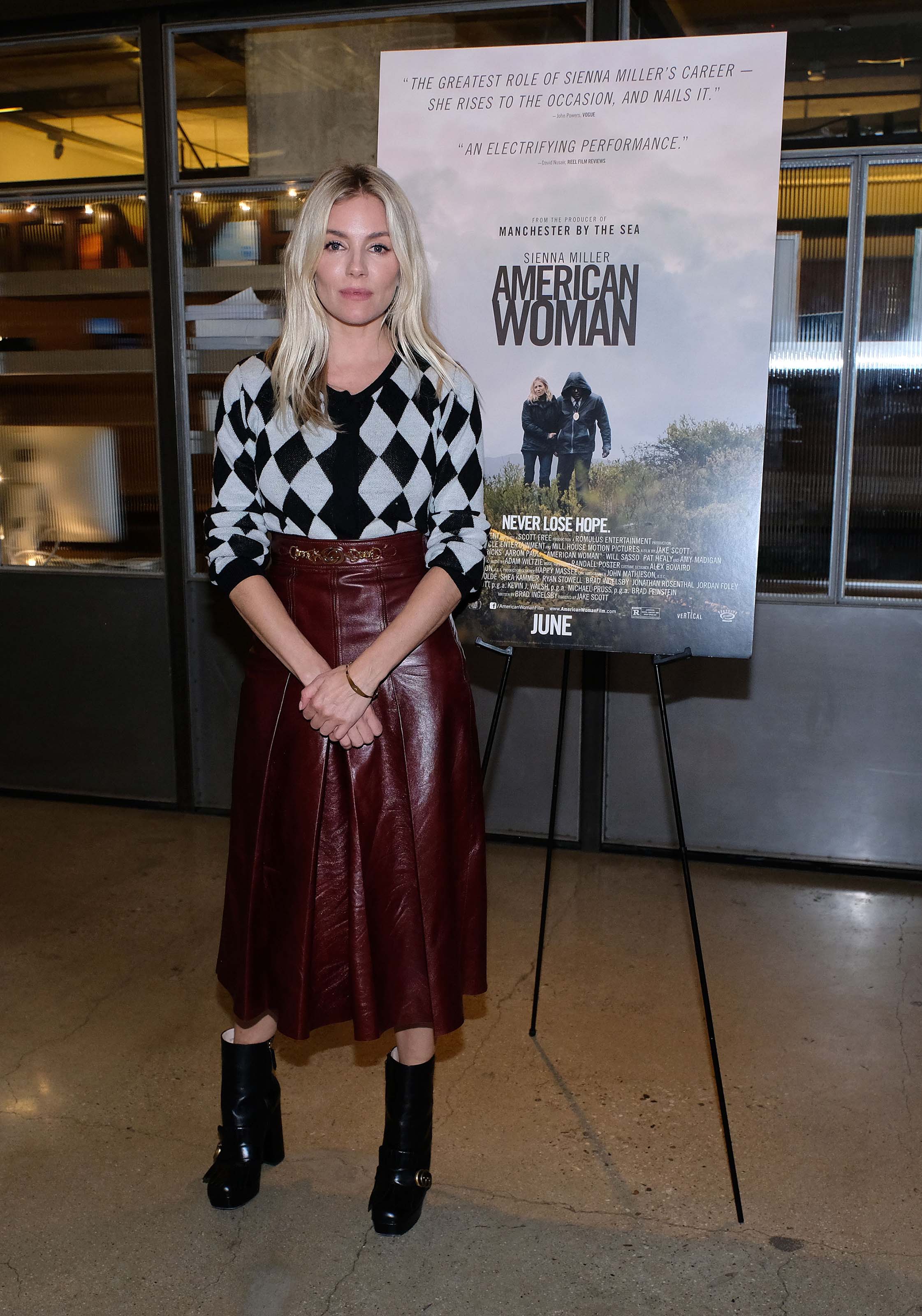 Sienna Miller attends American Woman screening