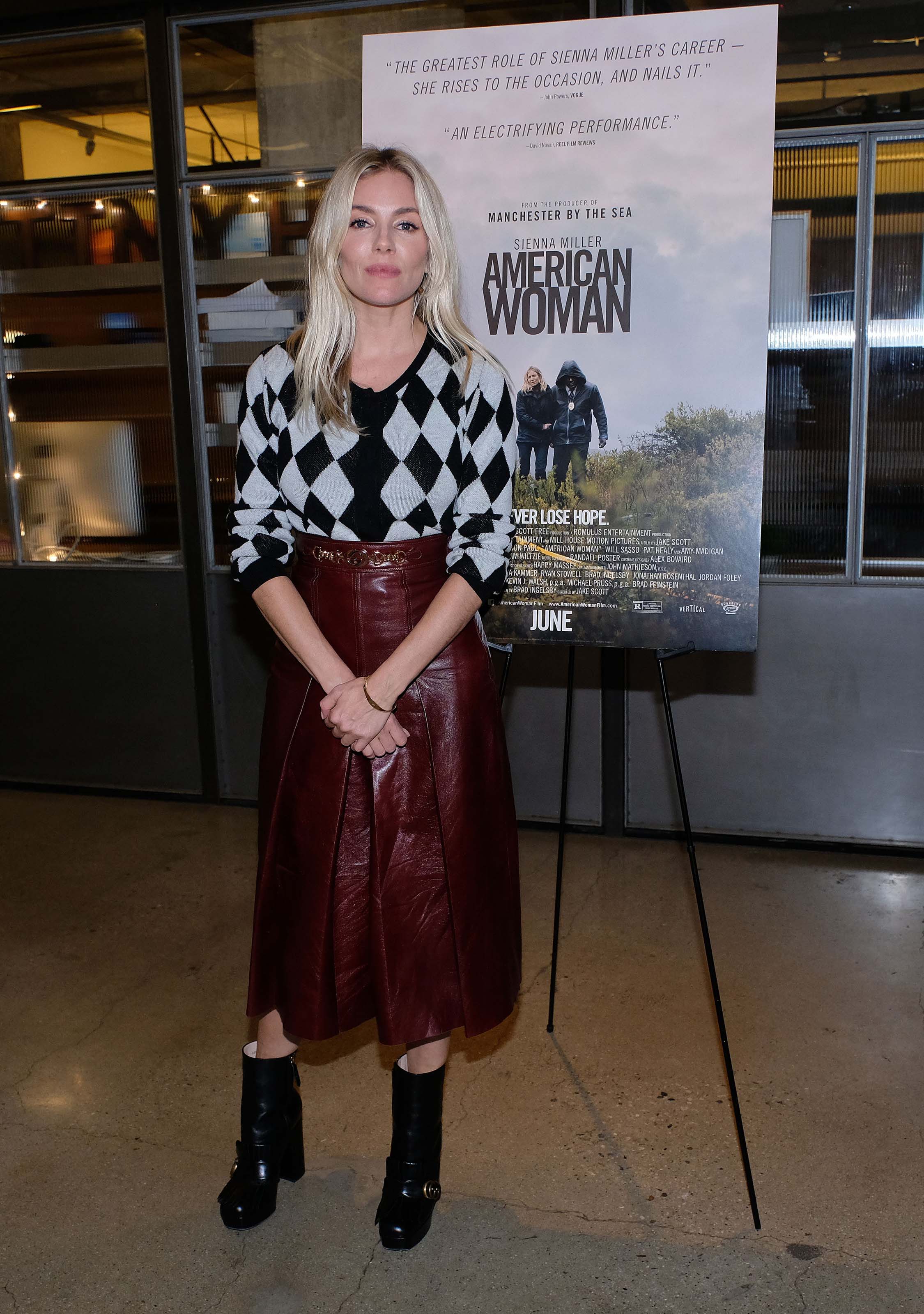 Sienna Miller attends American Woman screening