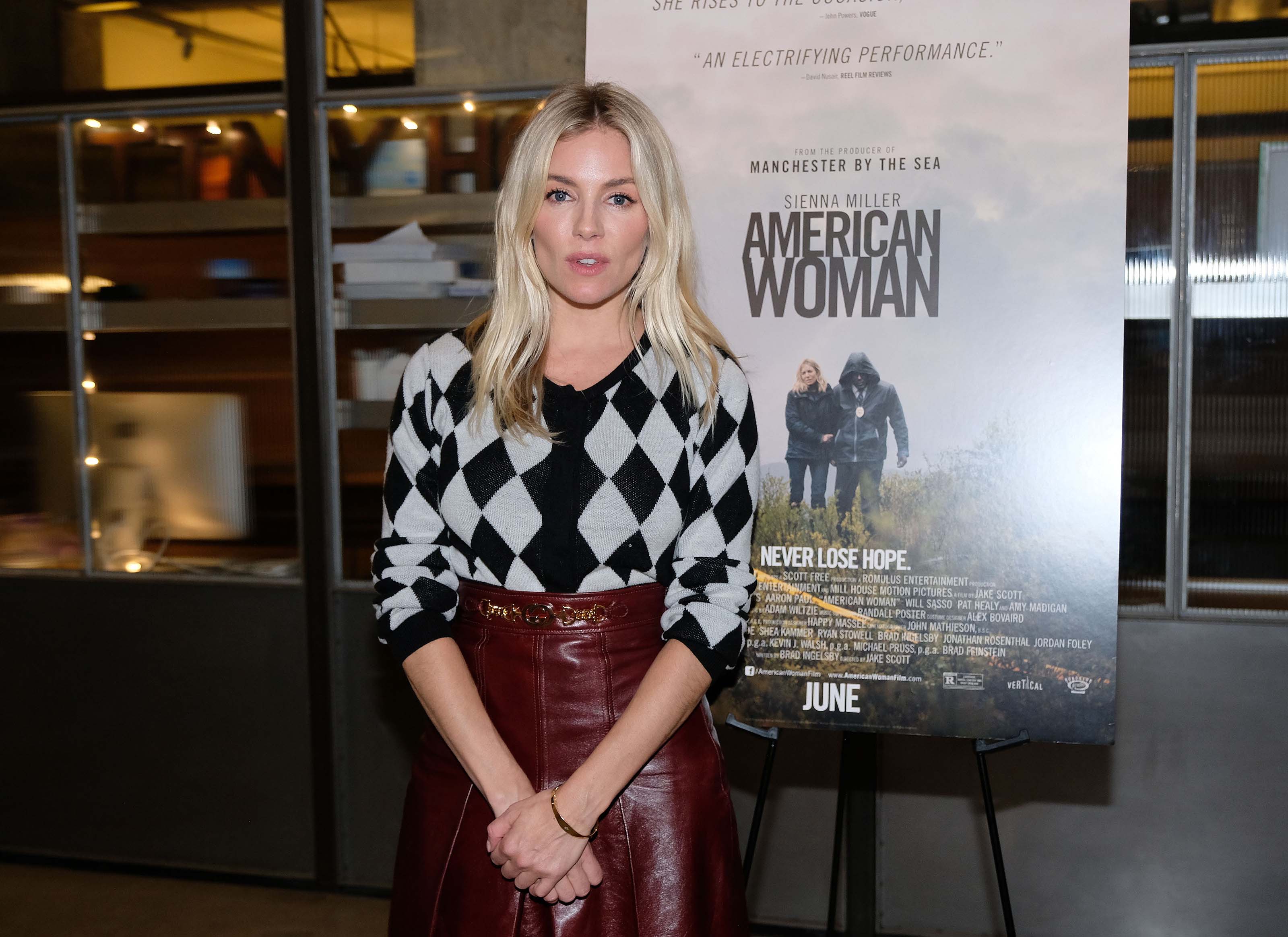 Sienna Miller attends American Woman screening