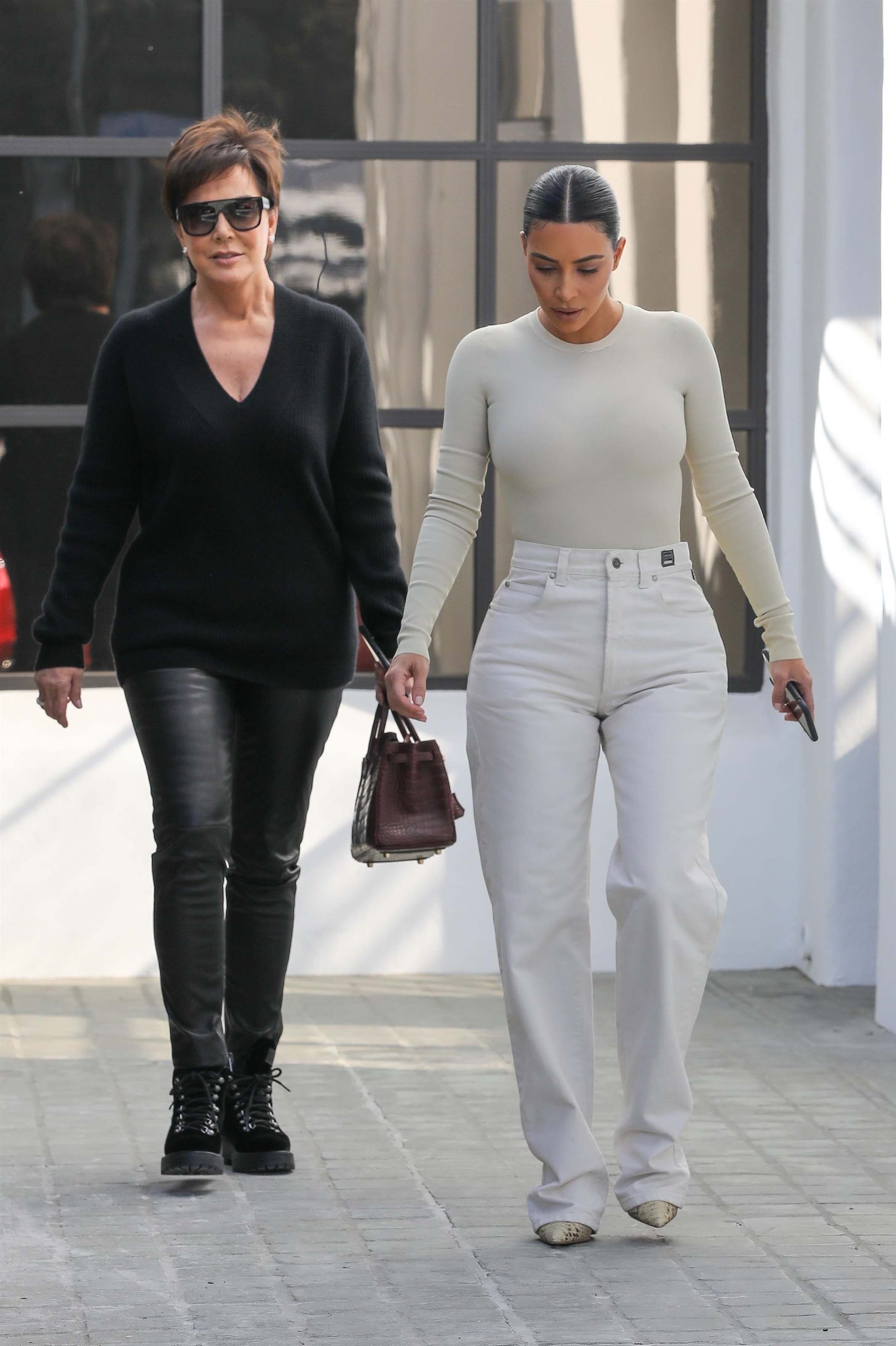 Kris Jenner & Kim Kardashian out in Calabasas