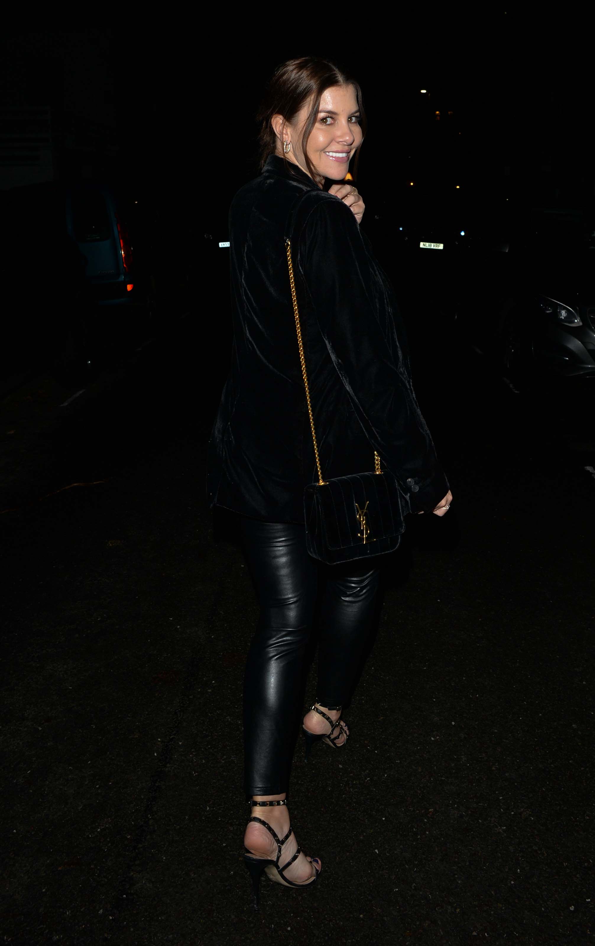 Imogen Thomas seen leaving MKNY house