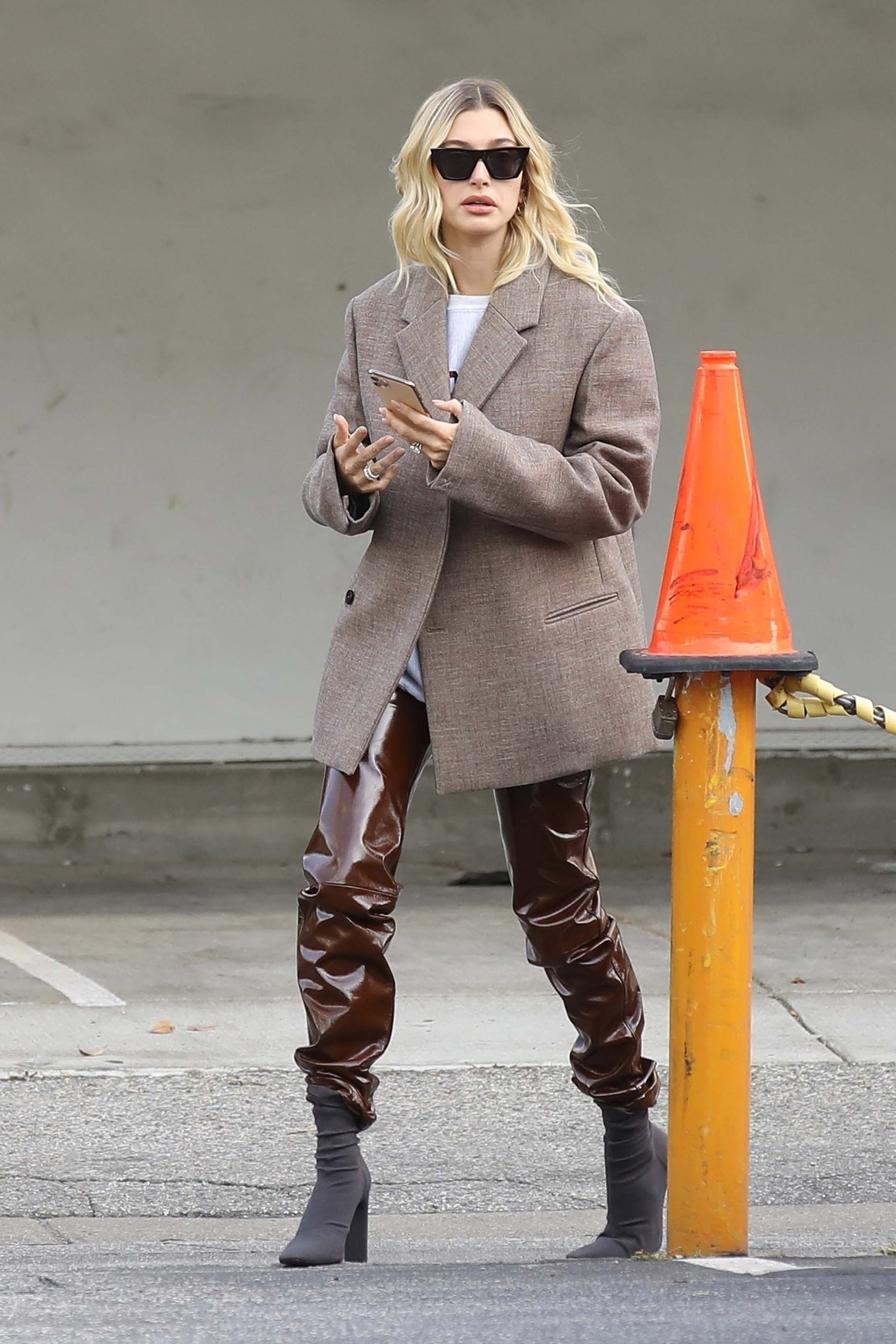 Hailey Baldwin out for a coffee run