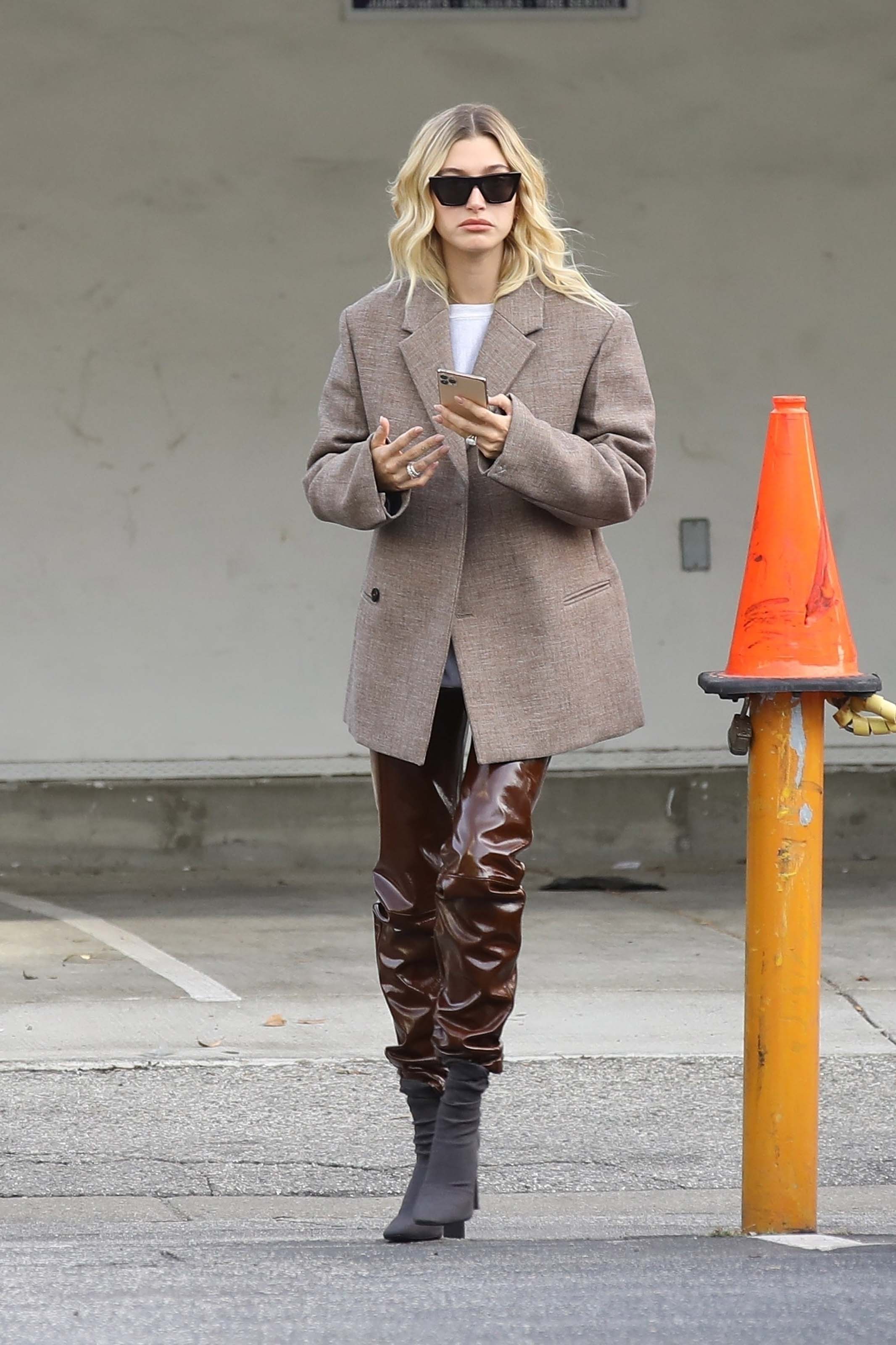 Hailey Baldwin out for a coffee run