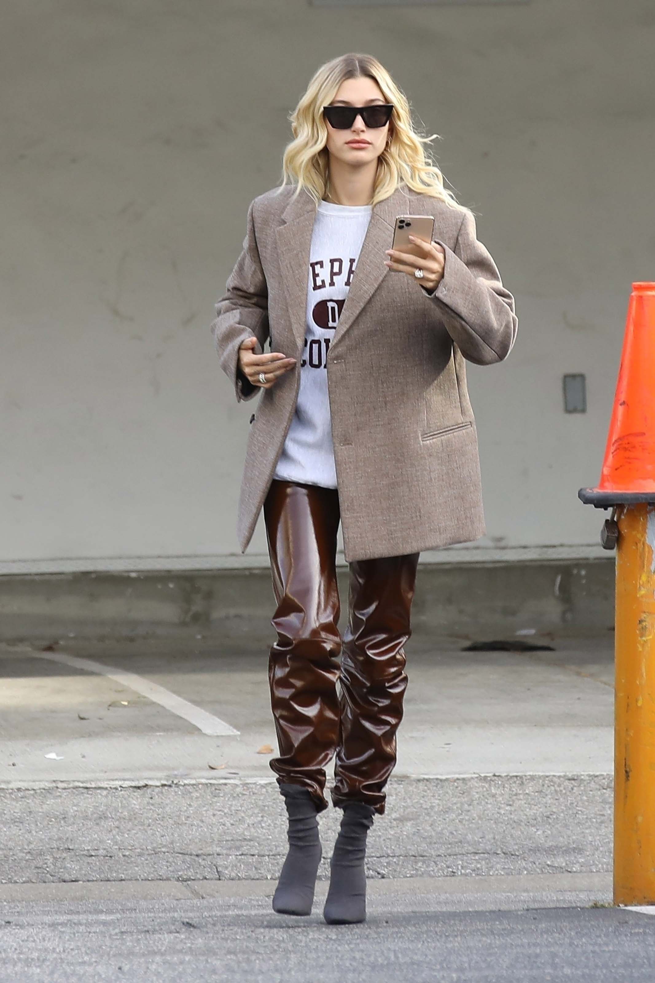 Hailey Baldwin out for a coffee run