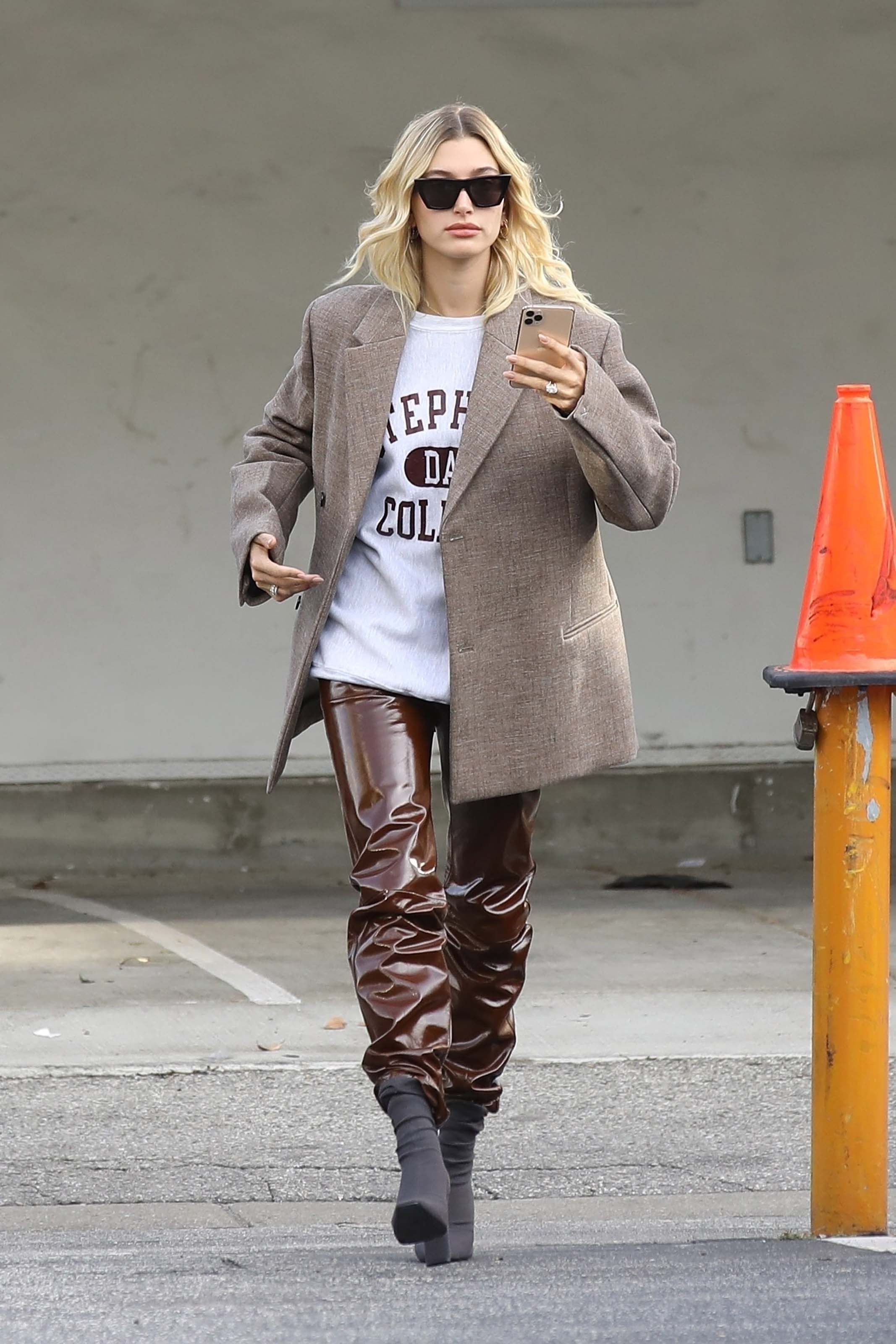 Hailey Baldwin out for a coffee run