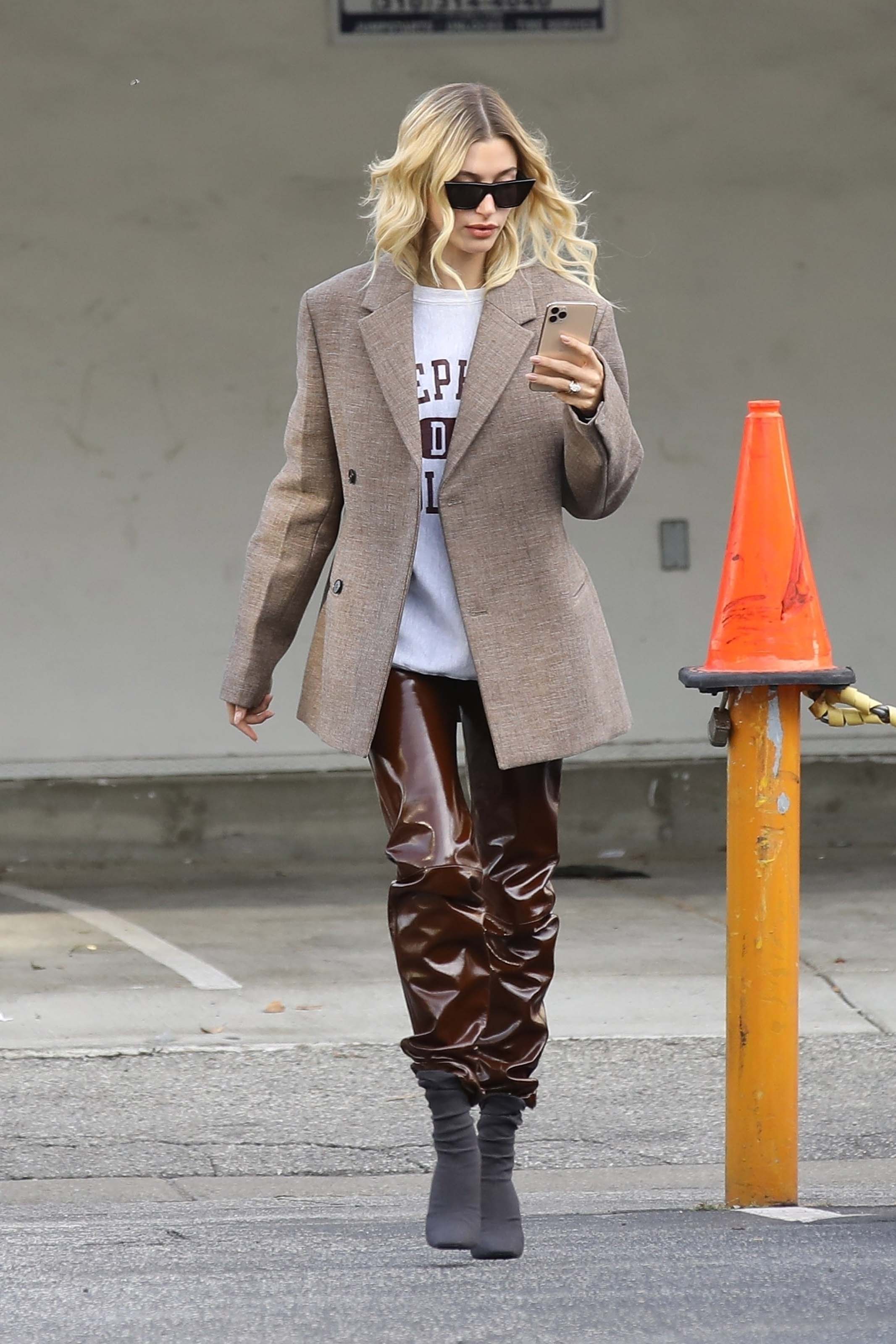 Hailey Baldwin out for a coffee run