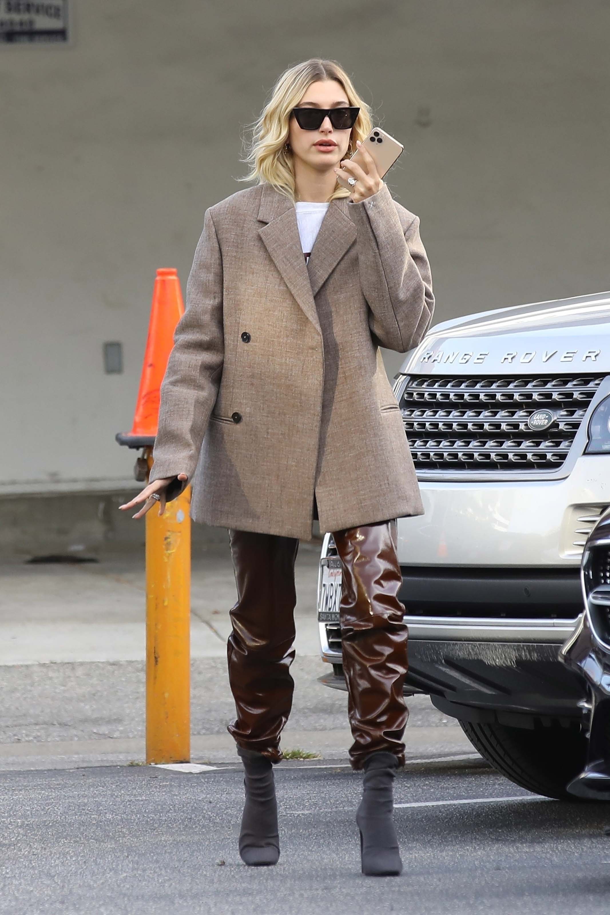 Hailey Baldwin out for a coffee run