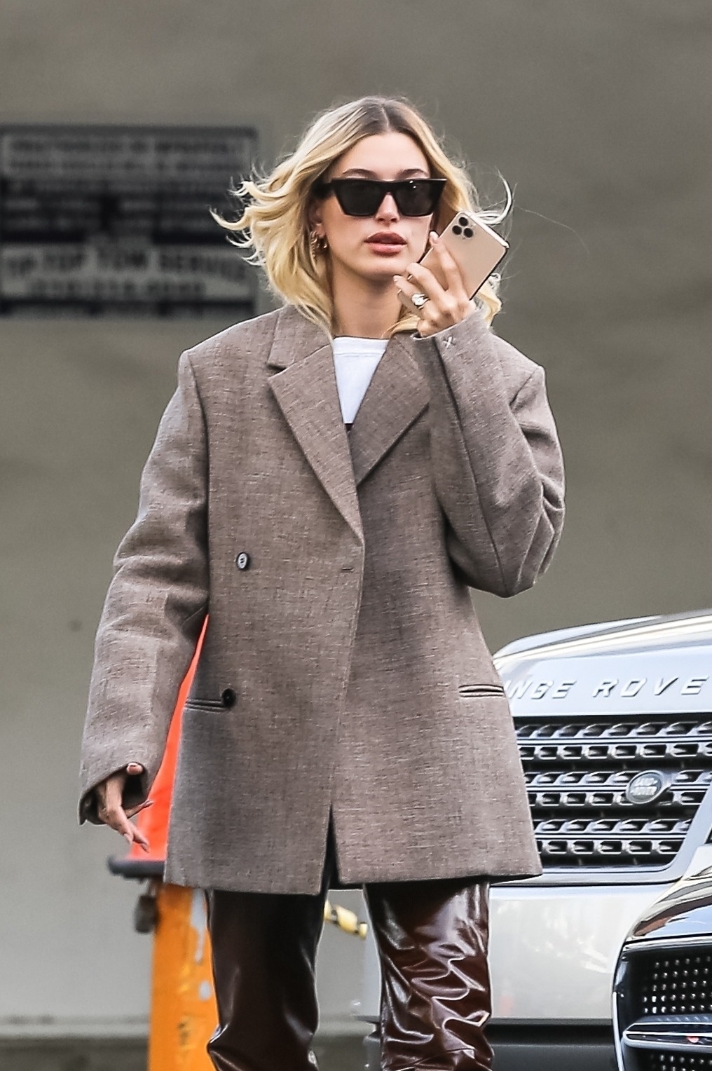 Hailey Baldwin out for a coffee run