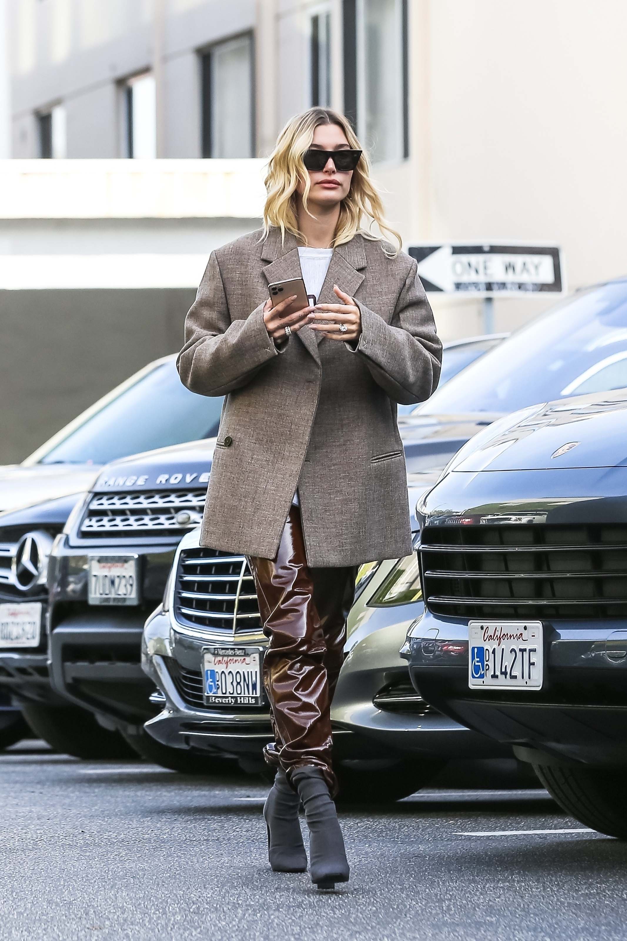 Hailey Baldwin out for a coffee run