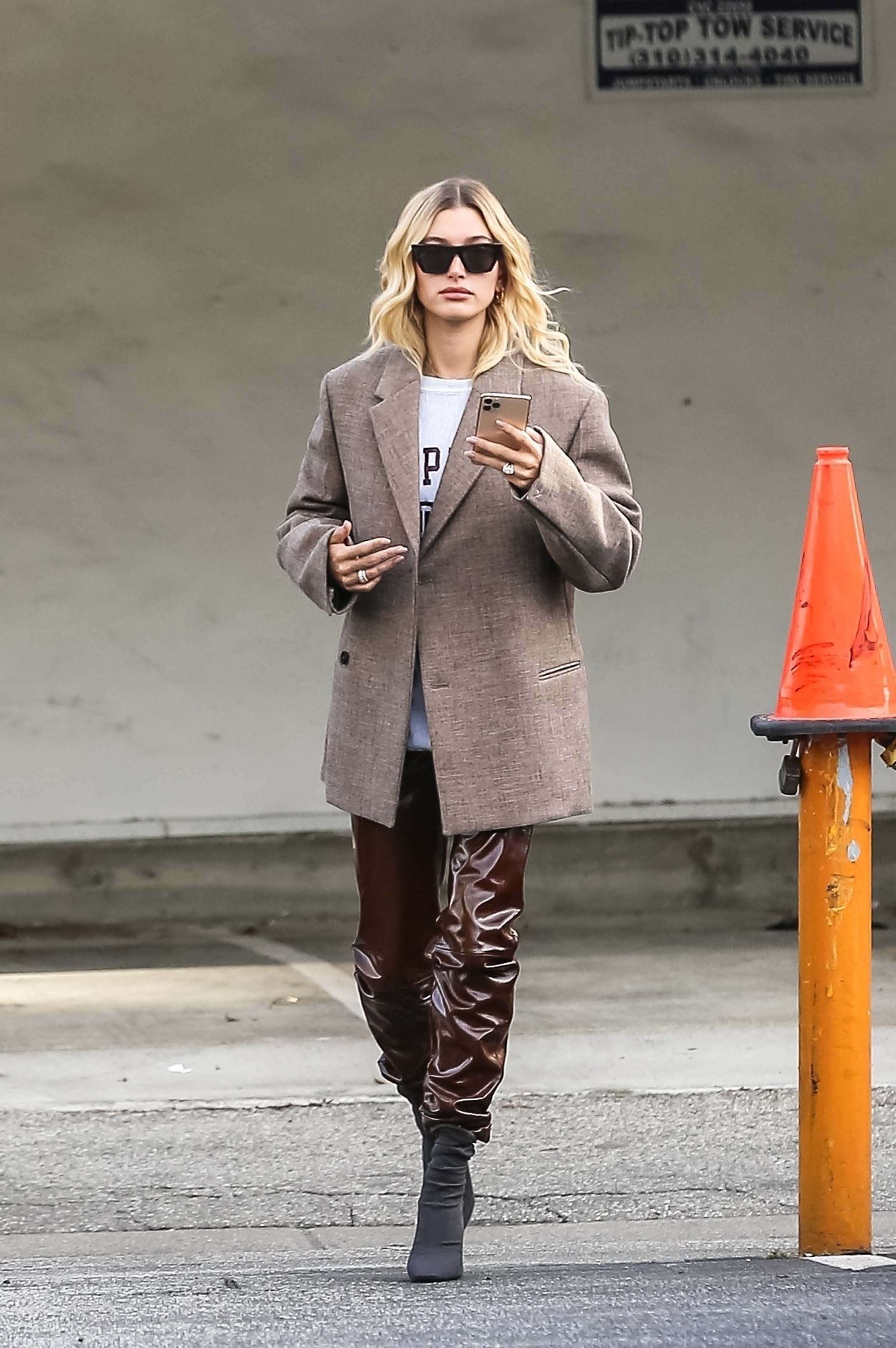 Hailey Baldwin out for a coffee run