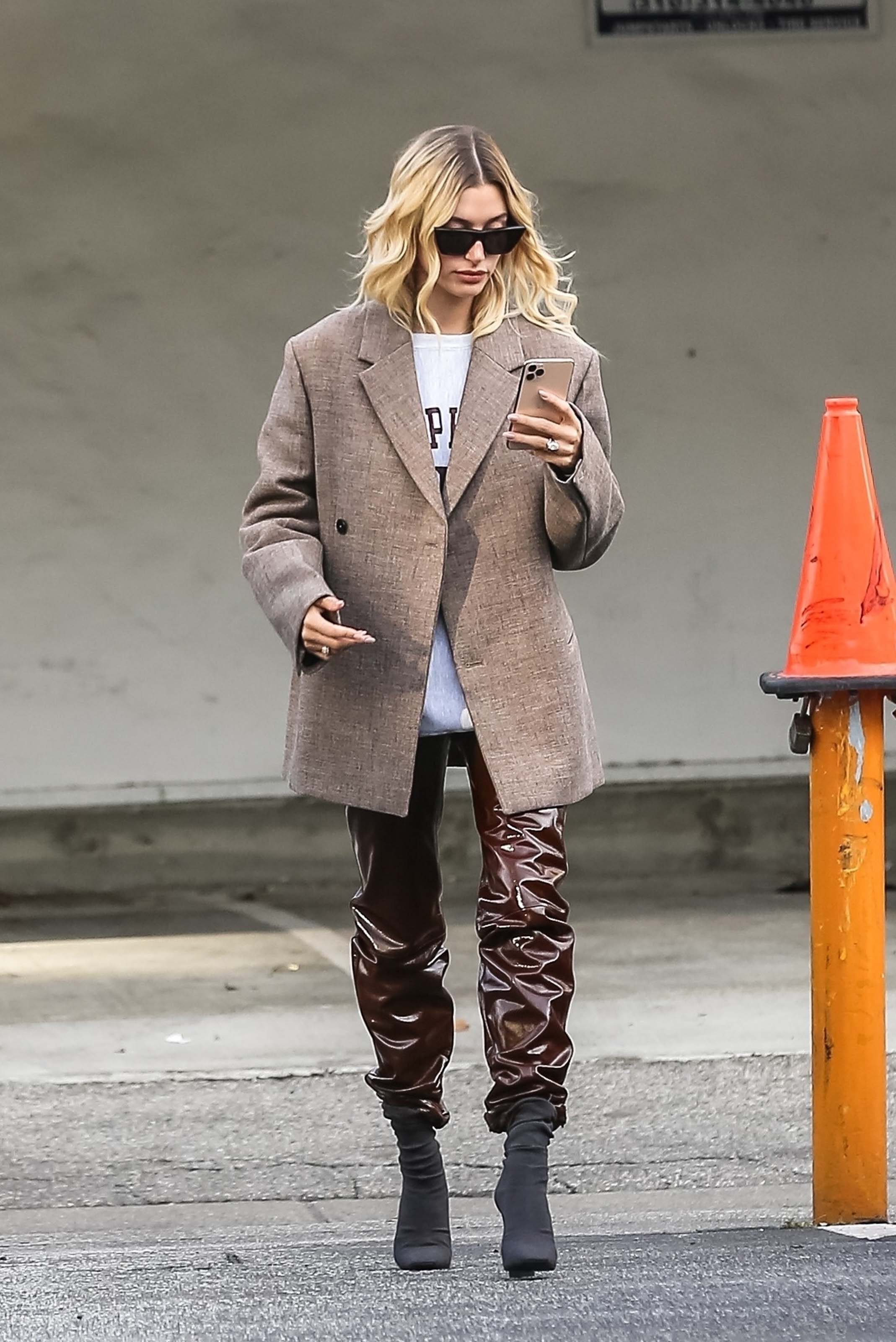 Hailey Baldwin out for a coffee run