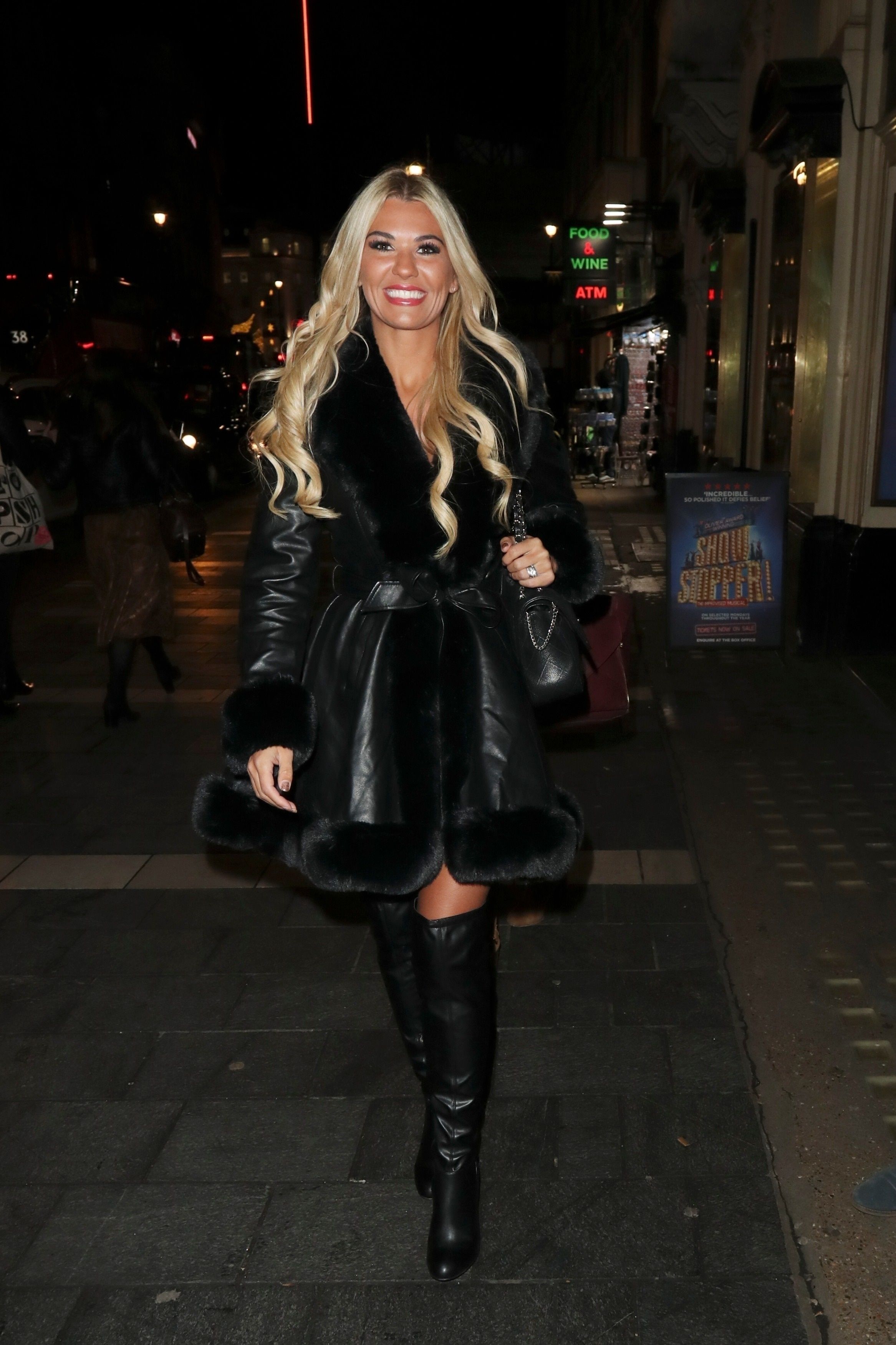 Christine McGuinness enjoys Thriller Live