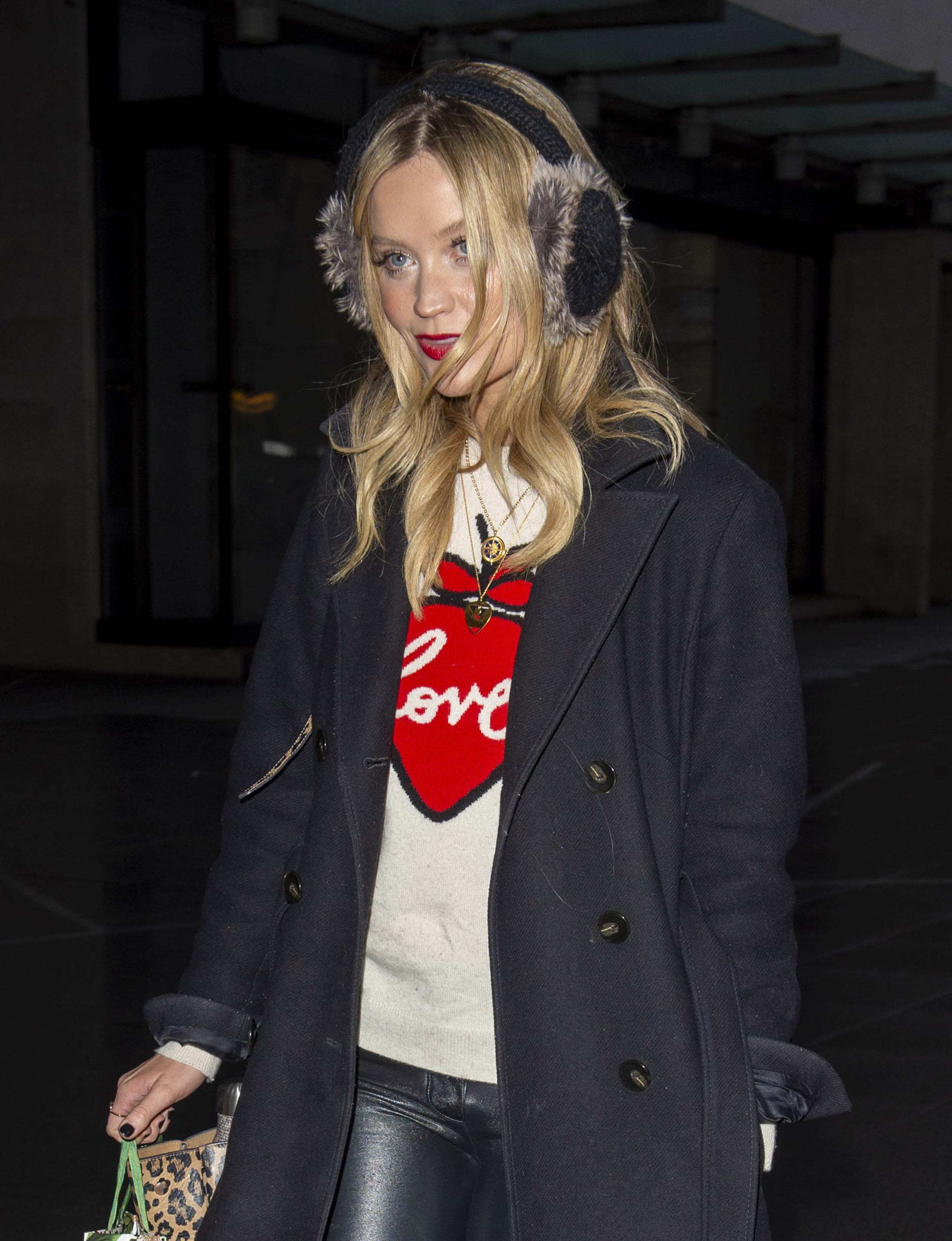 Laura Whitmore otside BBC Radio