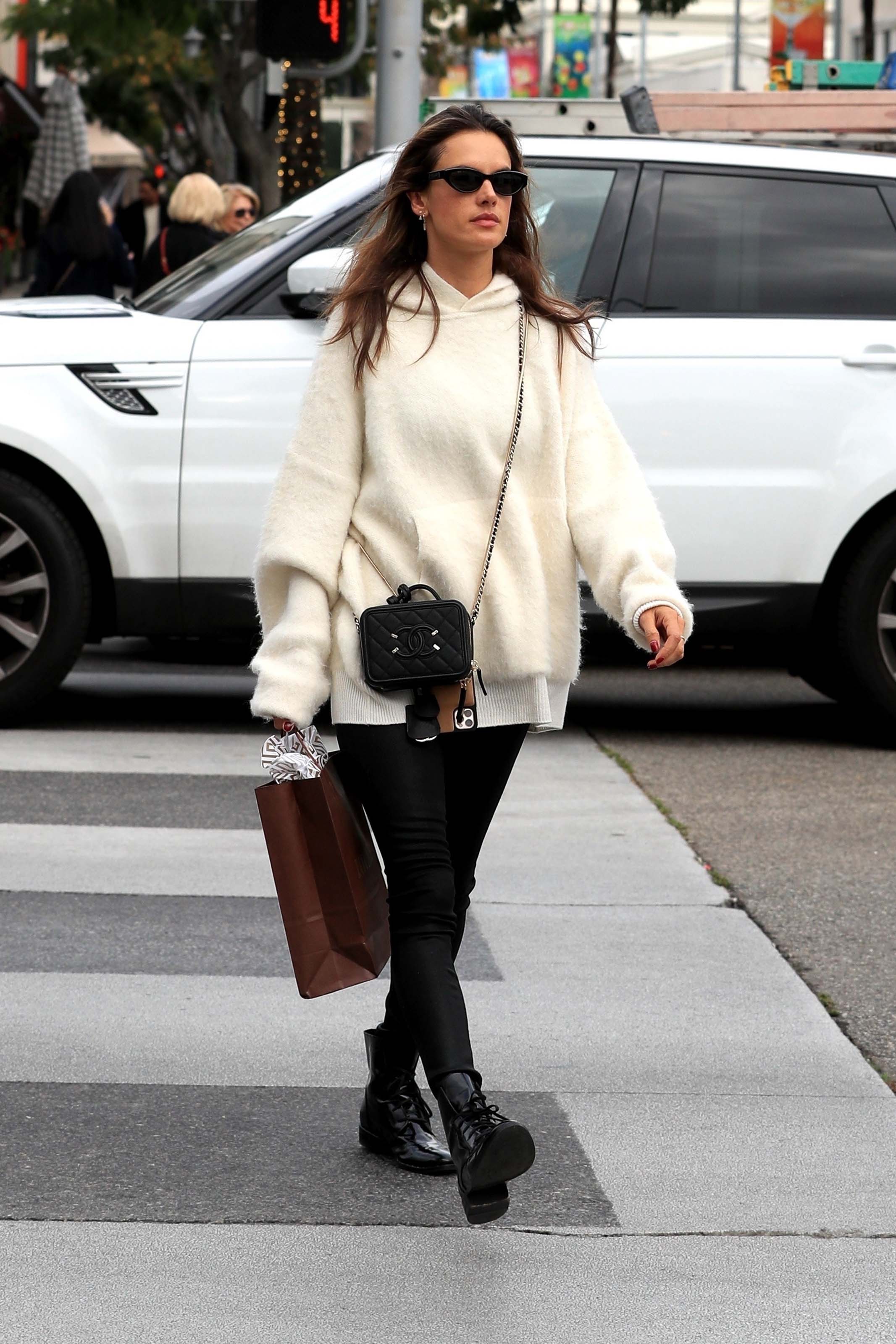 Alessandra Ambrosio out for Christmas shopping