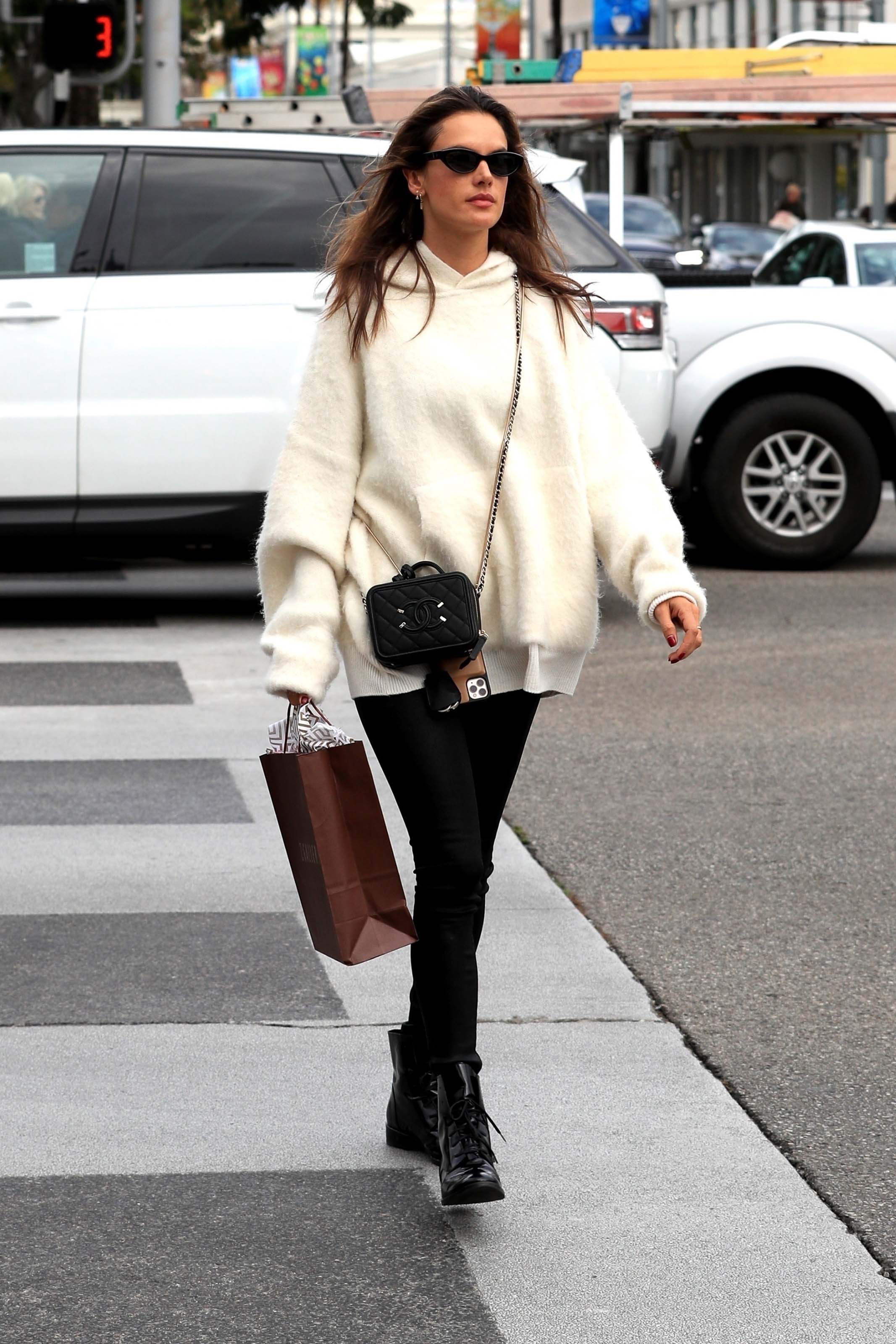 Alessandra Ambrosio out for Christmas shopping