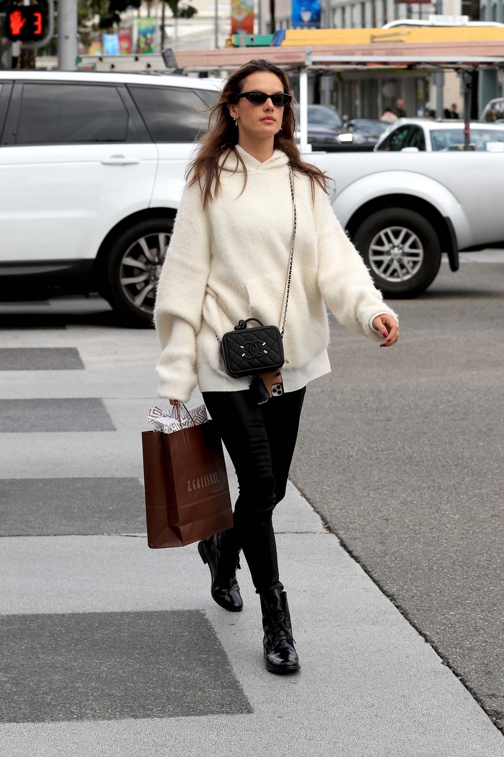 Alessandra Ambrosio out for Christmas shopping