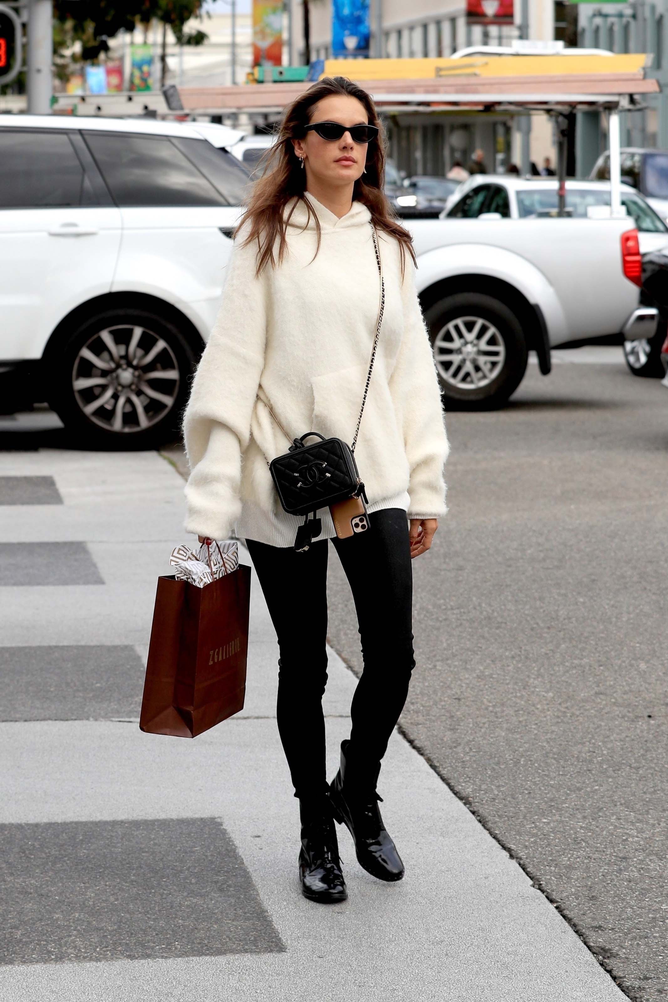 Alessandra Ambrosio out for Christmas shopping