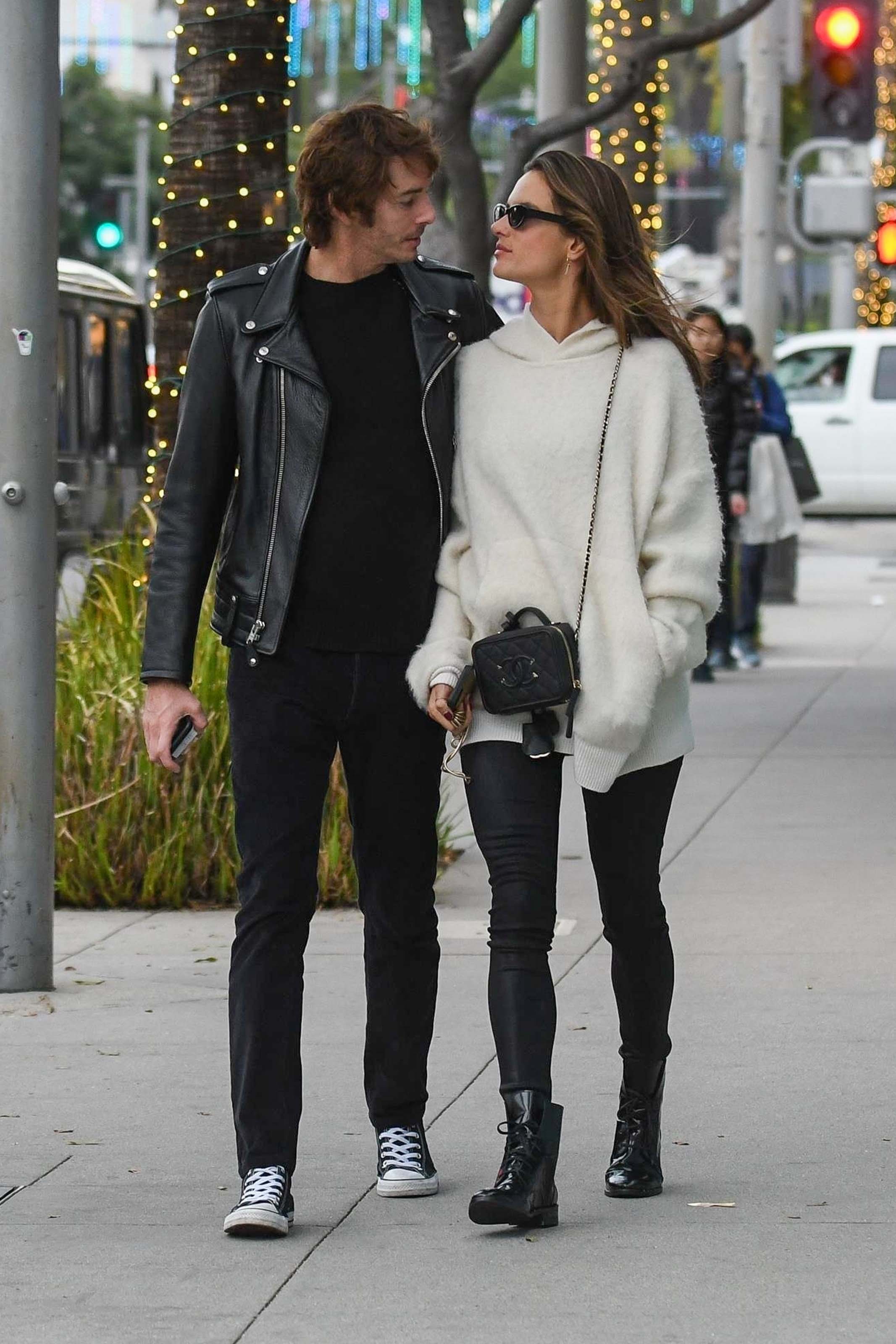 Alessandra Ambrosio out for Christmas shopping