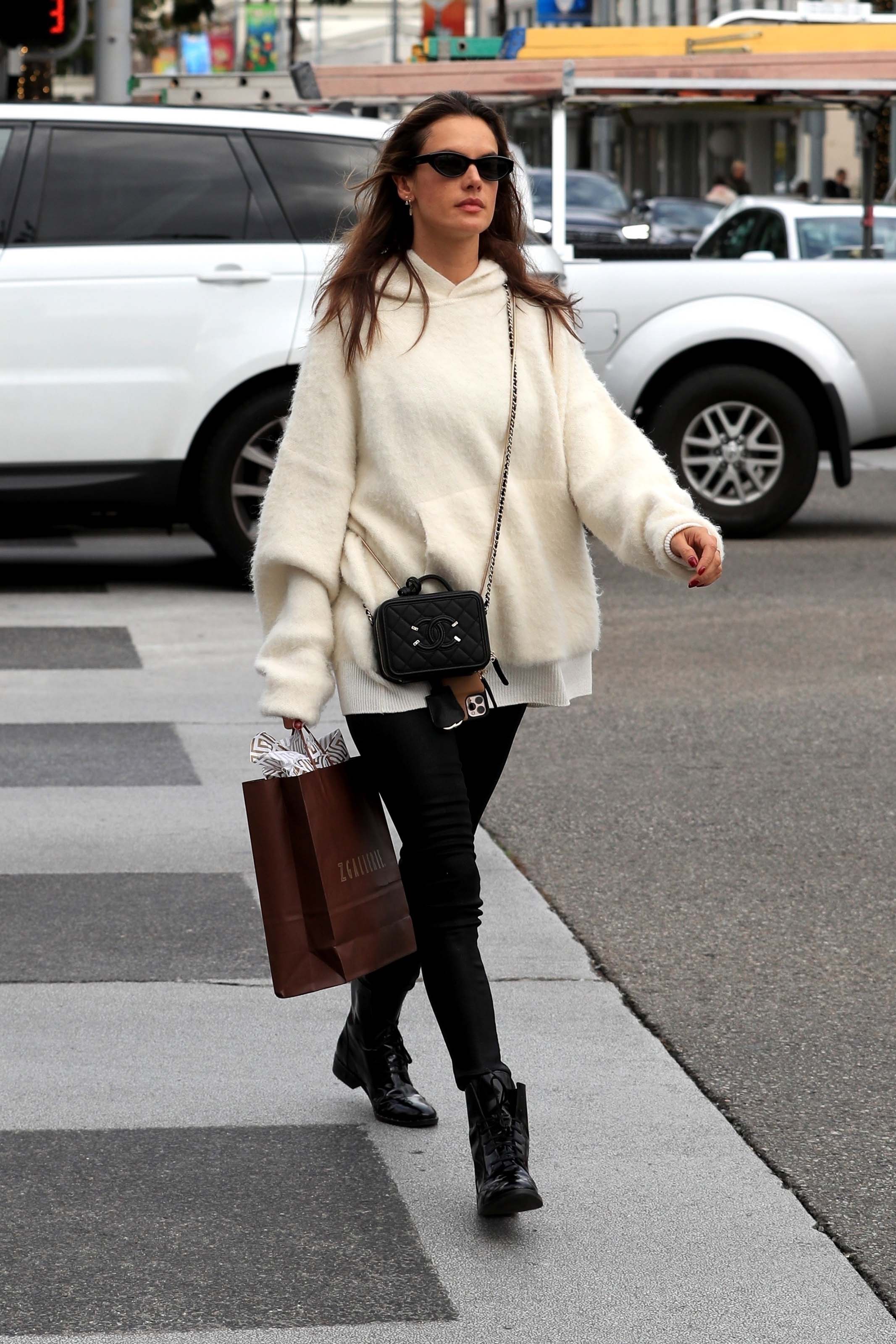 Alessandra Ambrosio out for Christmas shopping