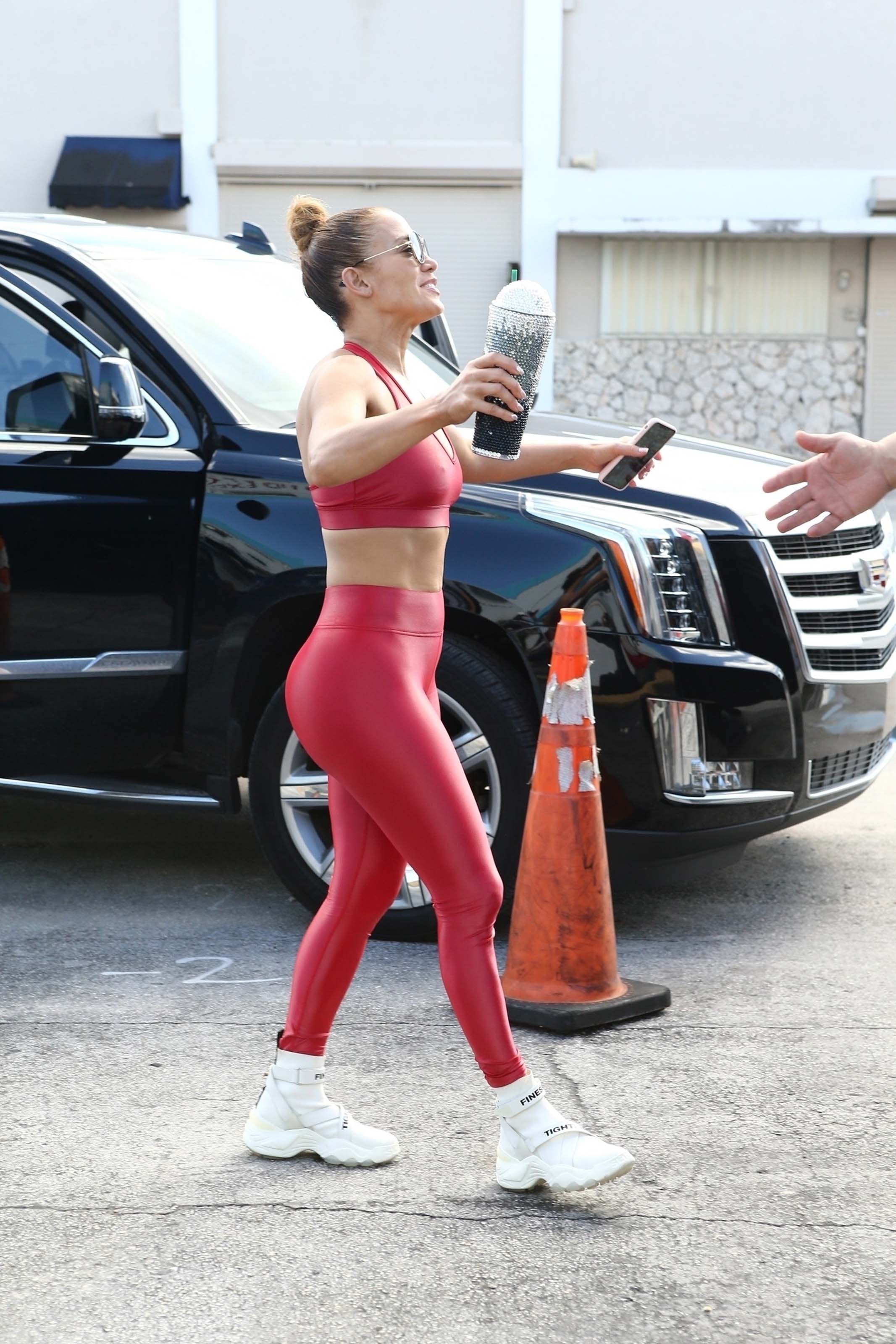 Jennifer Lopez at a Gym