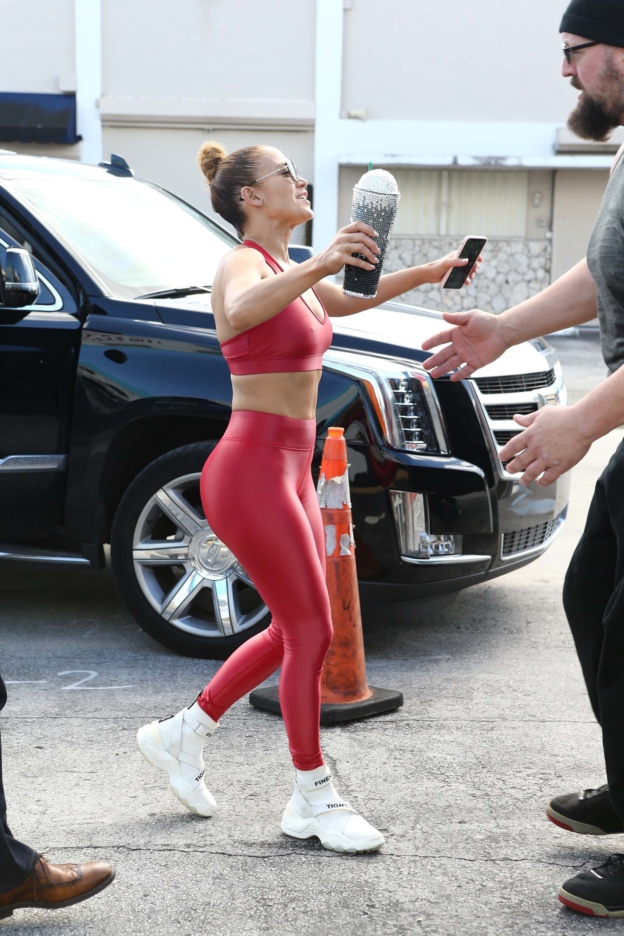 Jennifer Lopez at a Gym