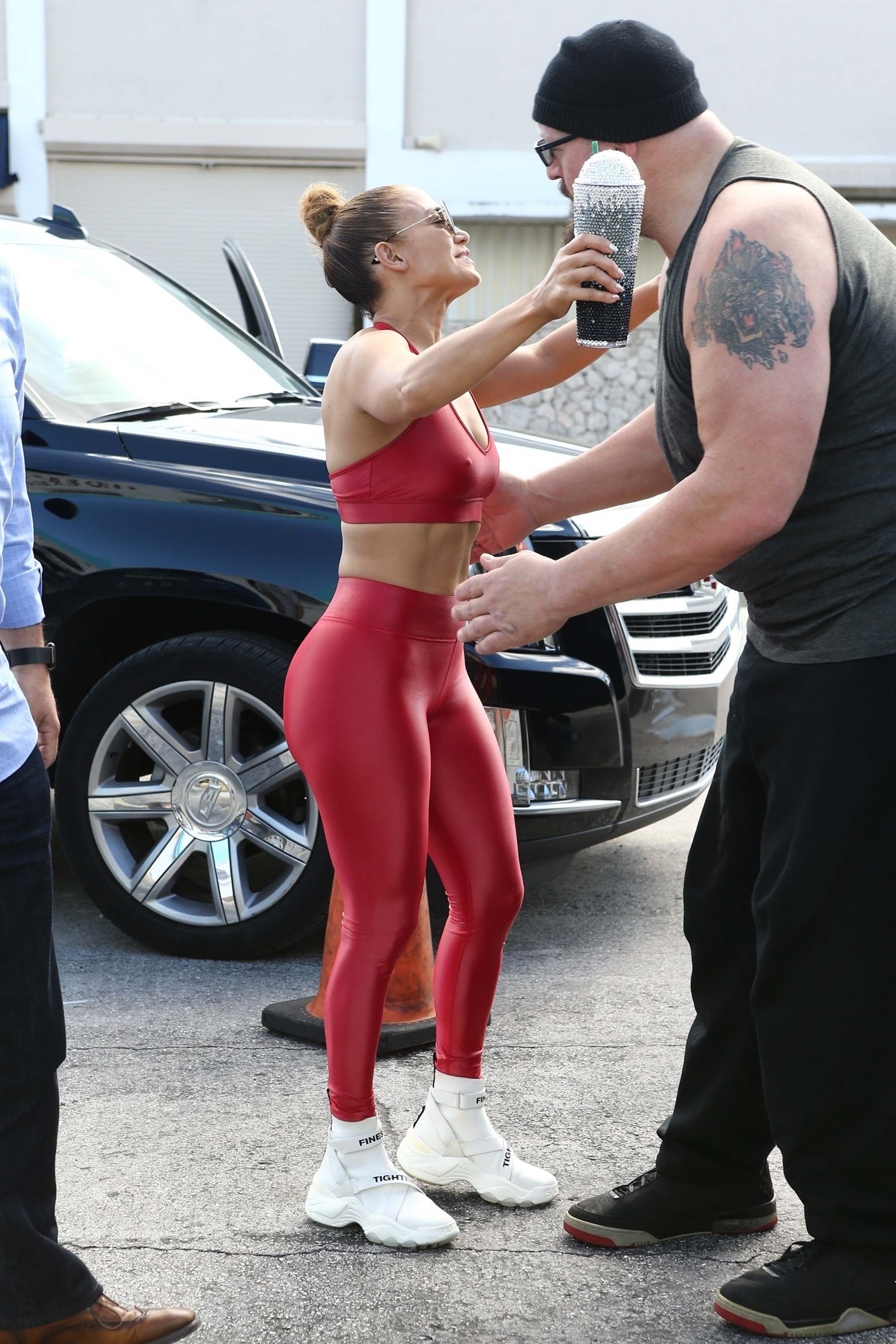 Jennifer Lopez at a Gym