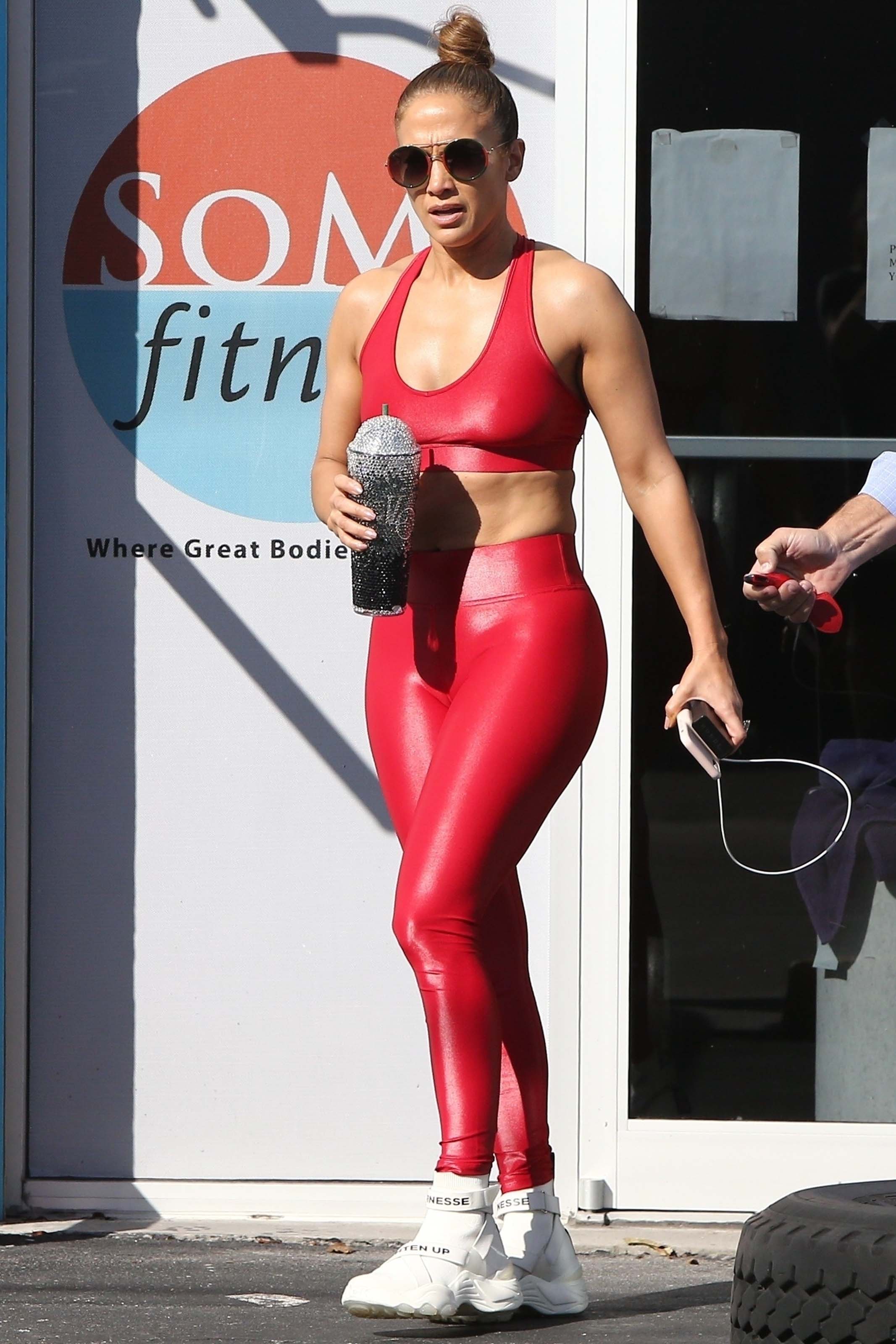 Jennifer Lopez at a Gym