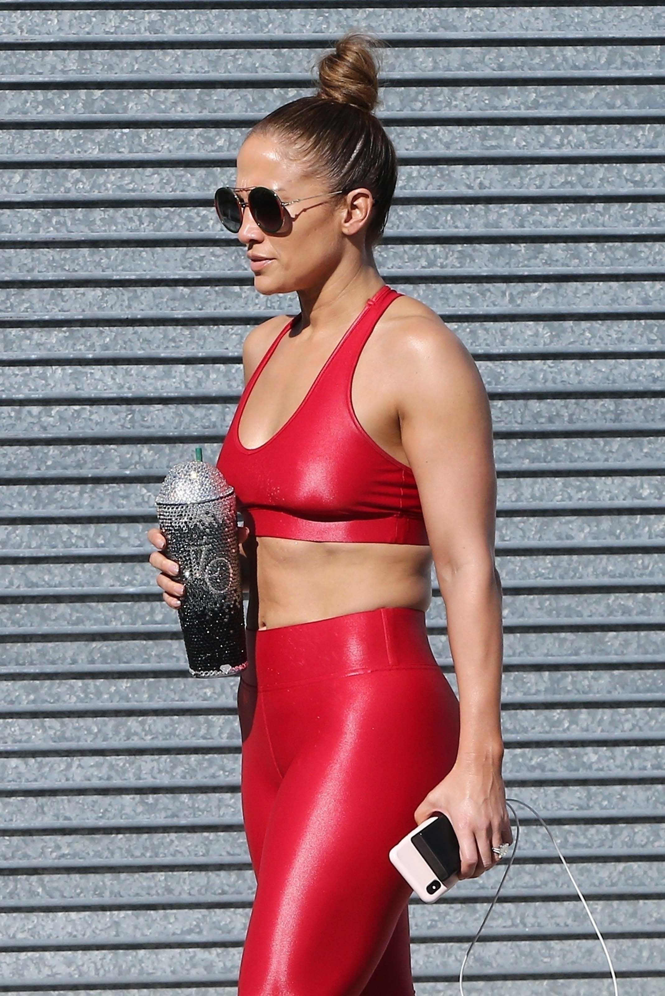 Jennifer Lopez at a Gym