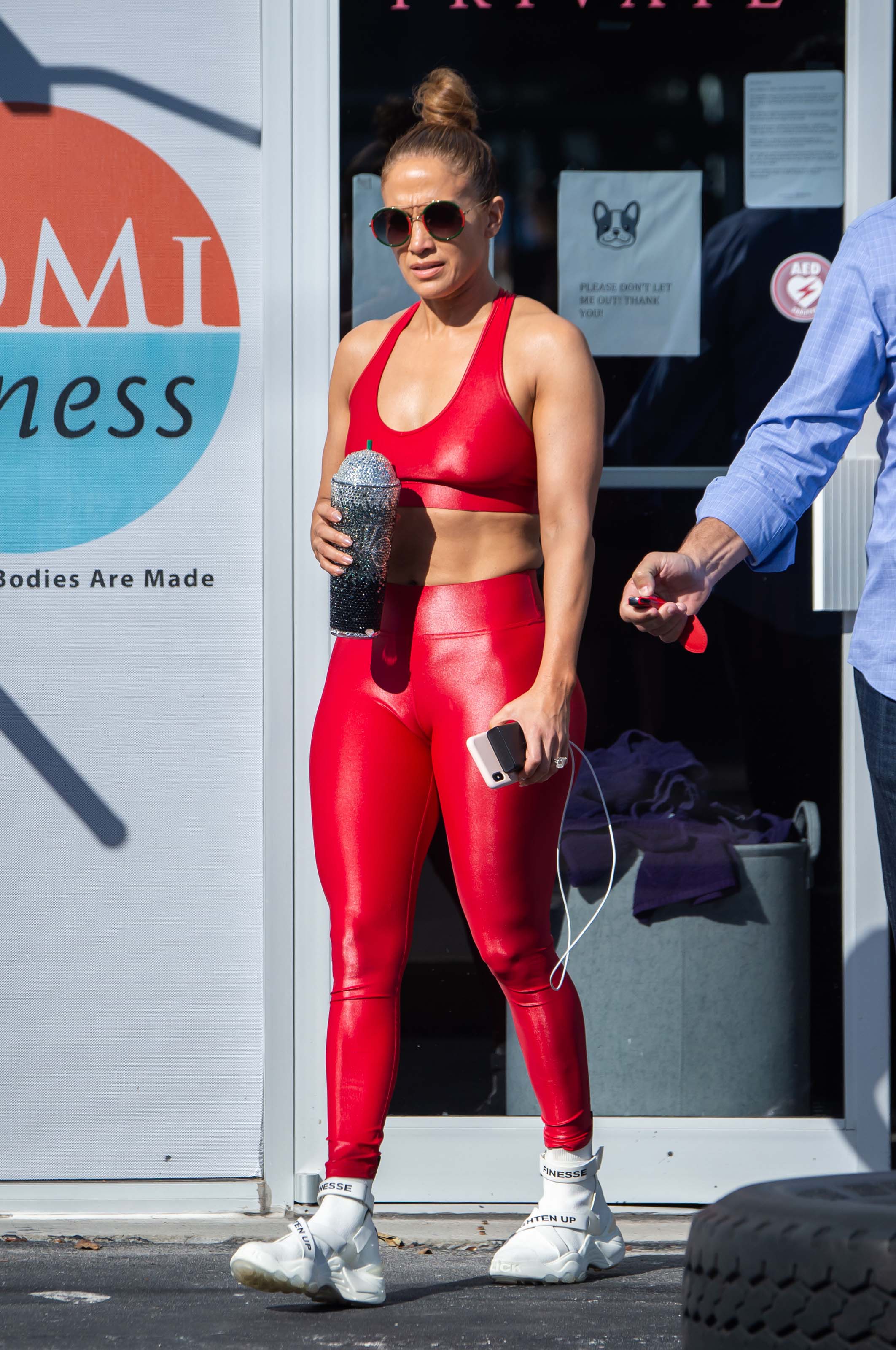 Jennifer Lopez at a Gym