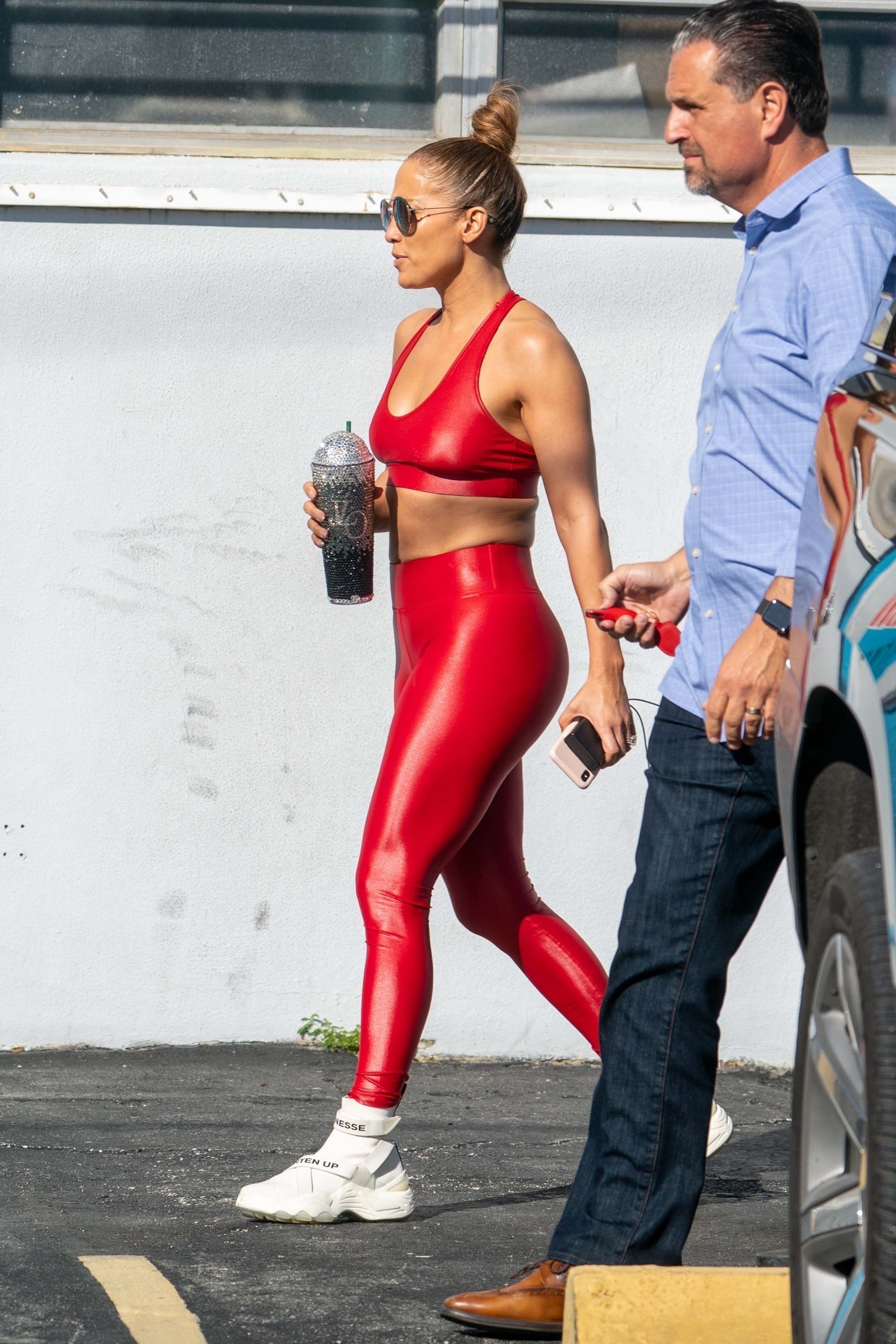 Jennifer Lopez at a Gym