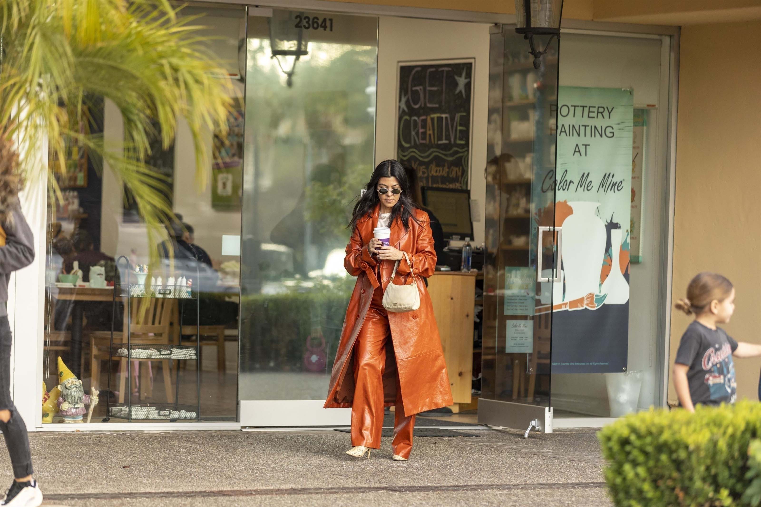 Kourtney Kardashian at Rosti Cafe