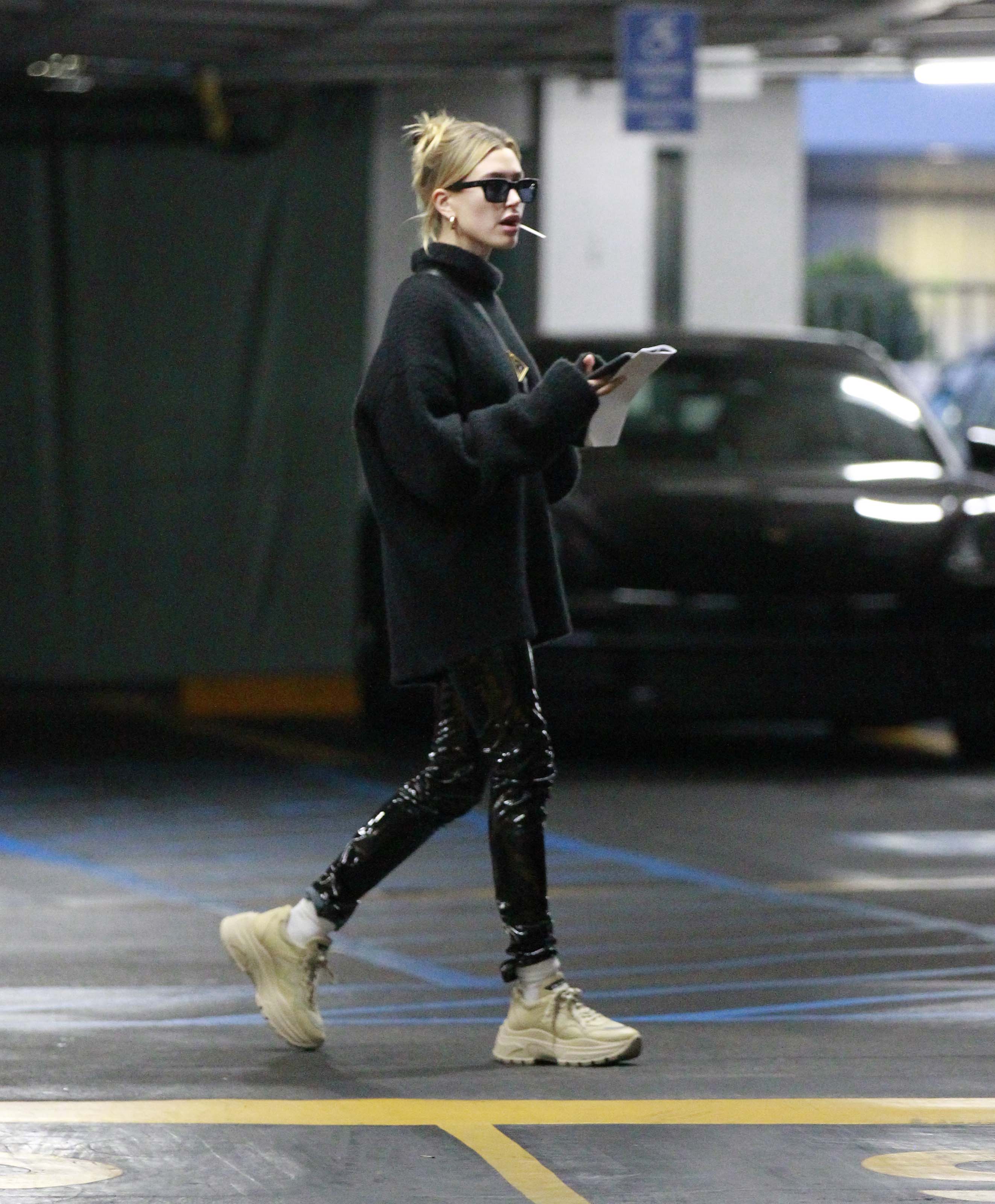 Hailey Bieber out in LA