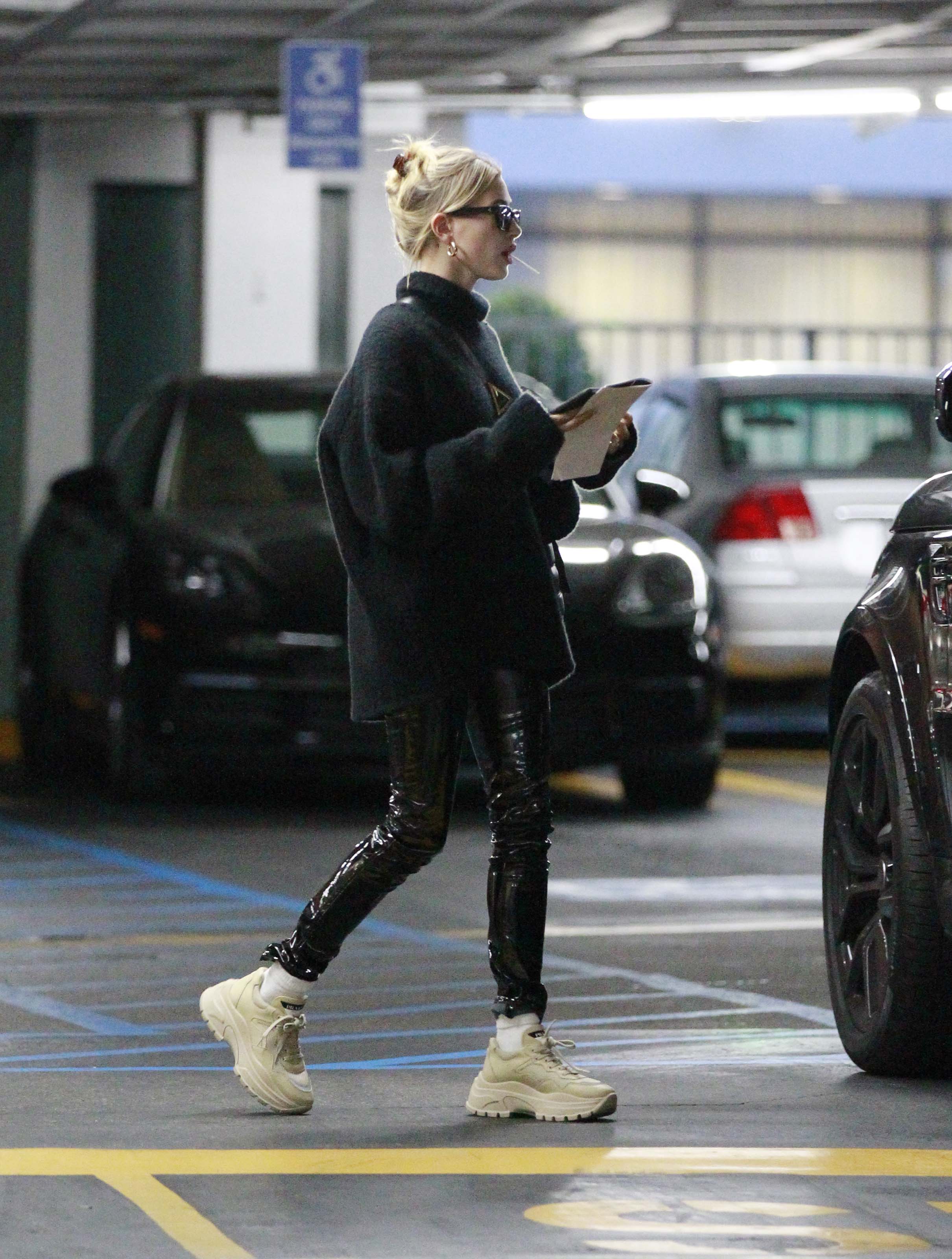 Hailey Bieber out in LA