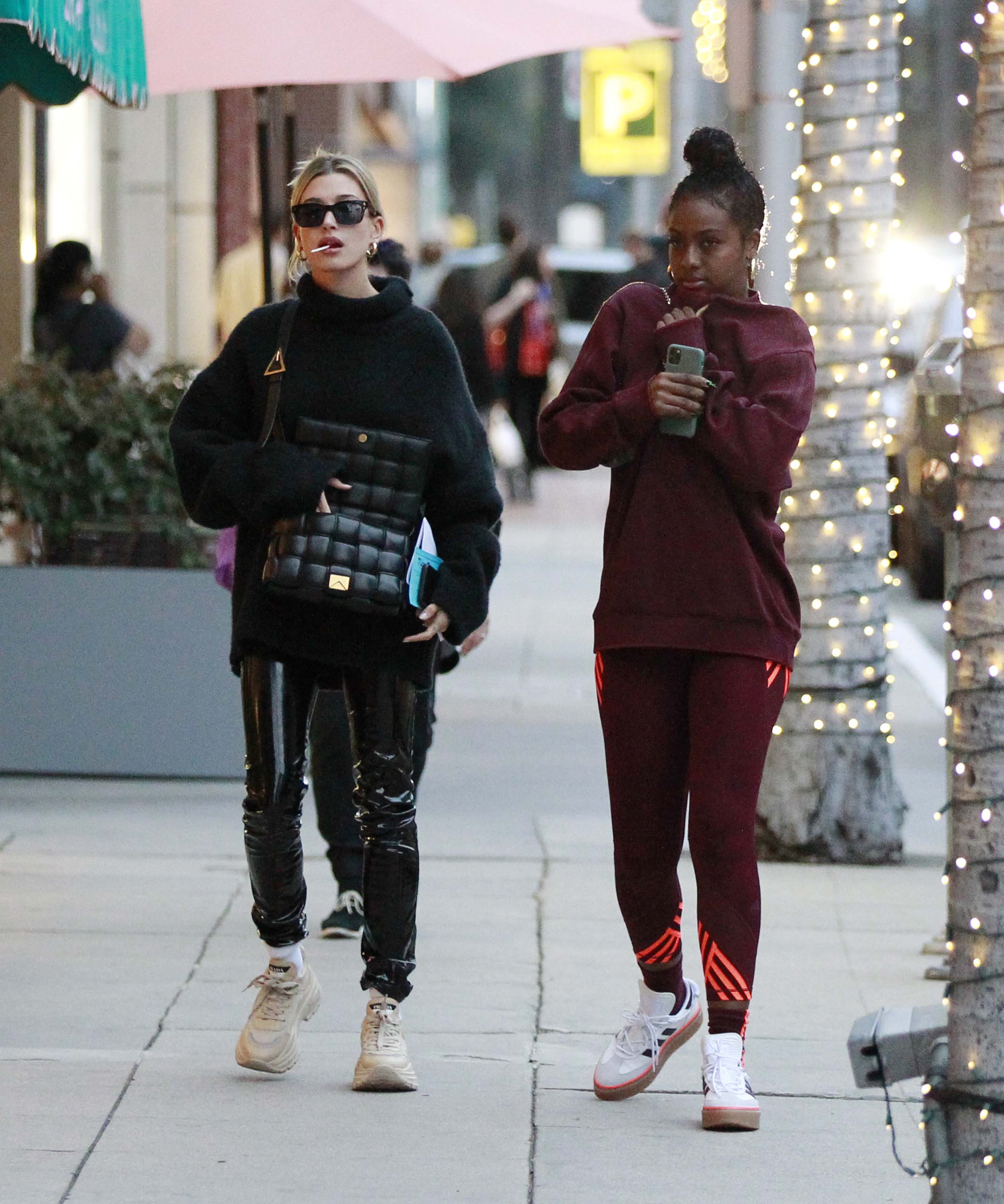 Hailey Bieber out in LA