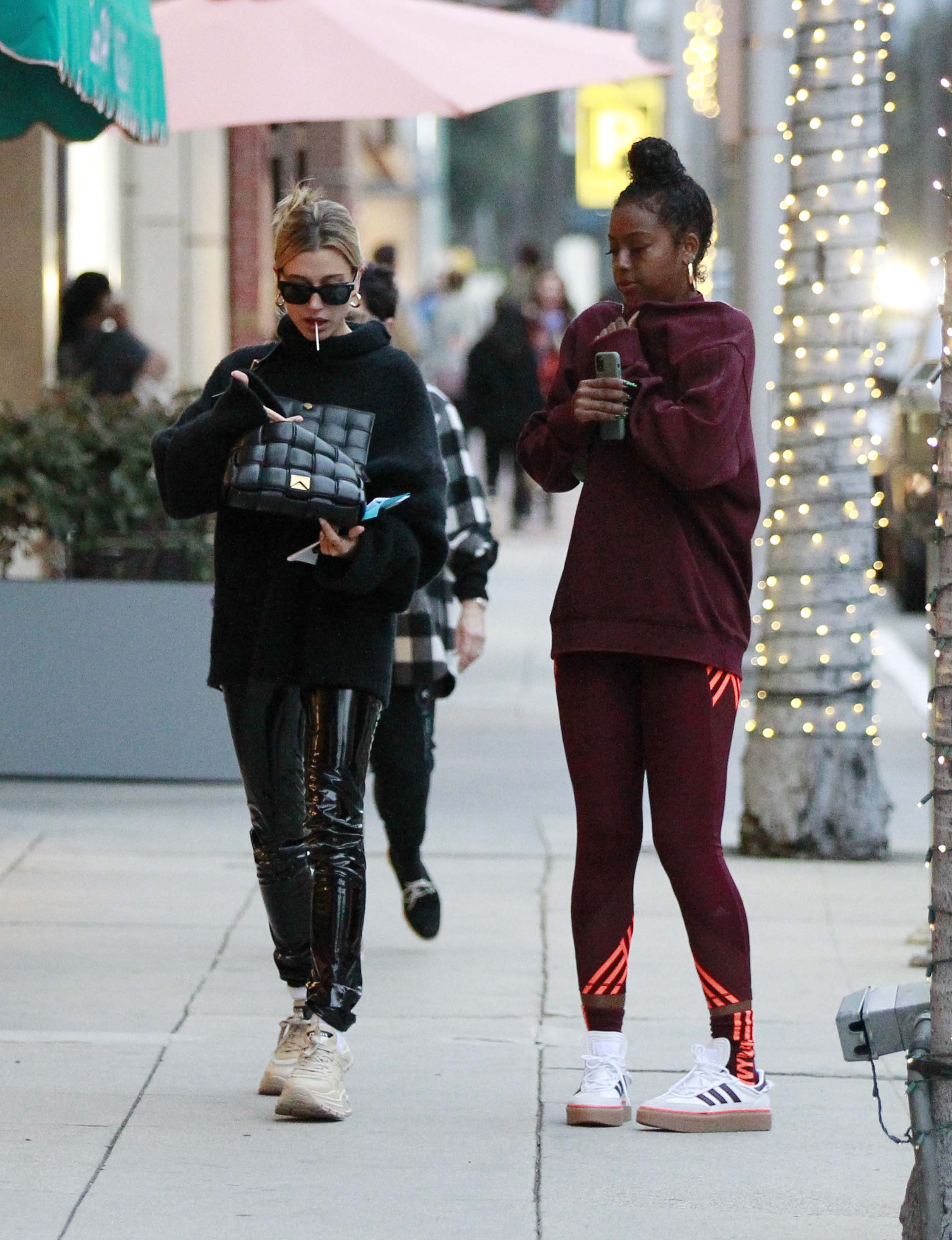 Hailey Bieber out in LA