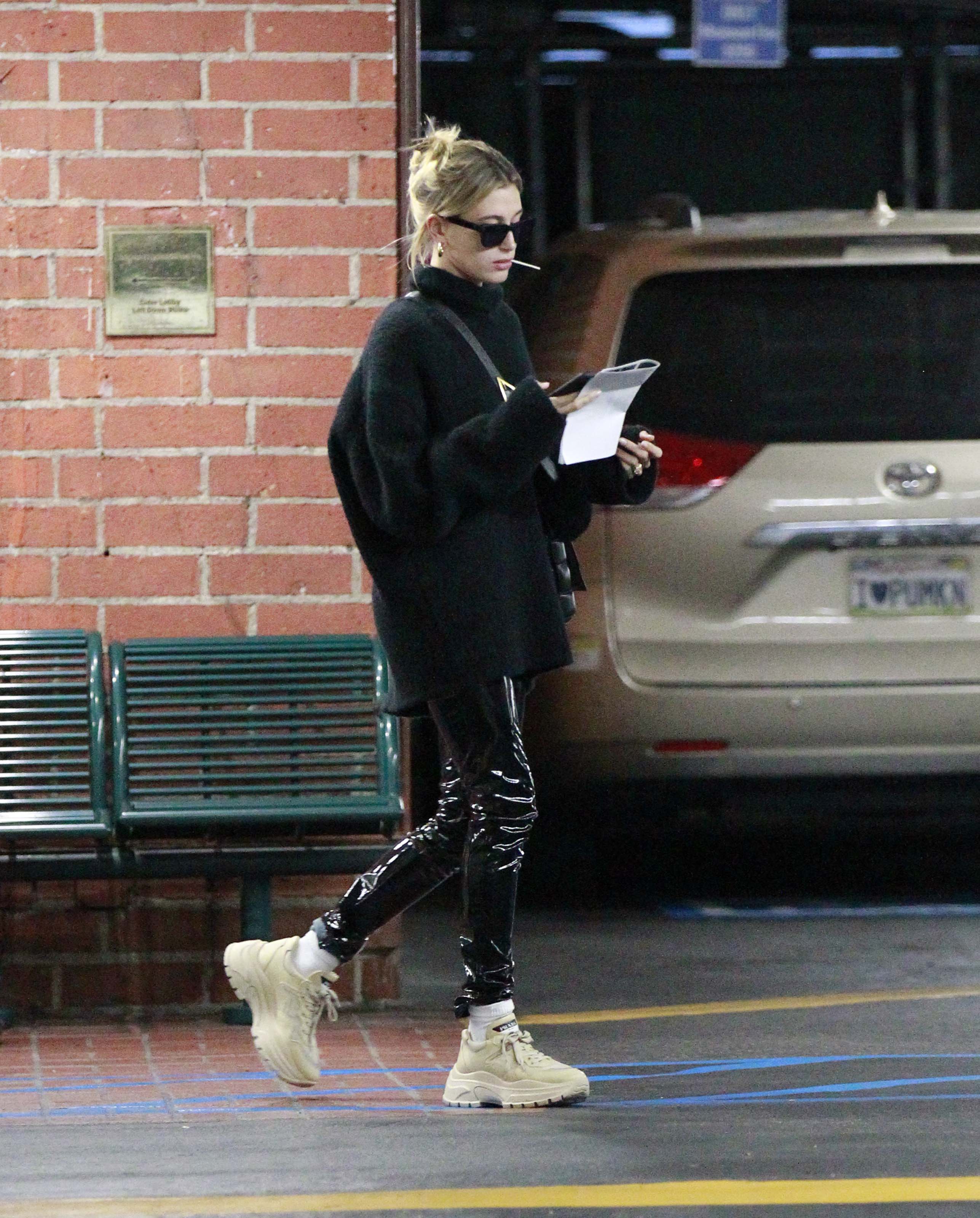 Hailey Bieber out in LA