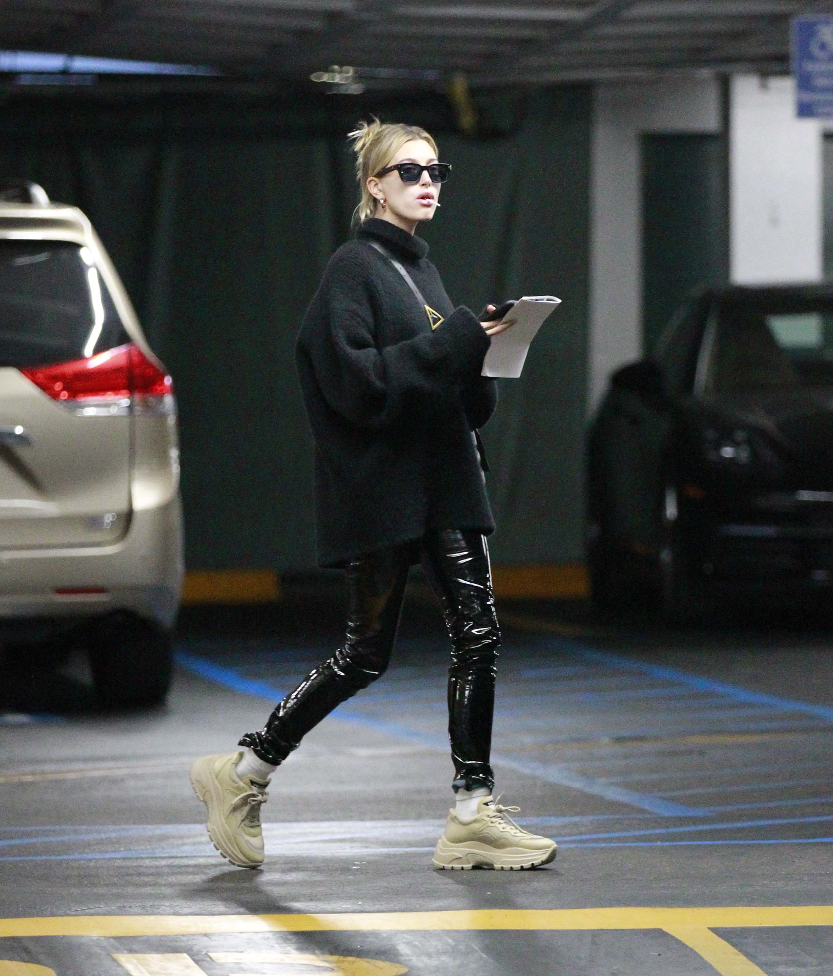 Hailey Bieber out in LA