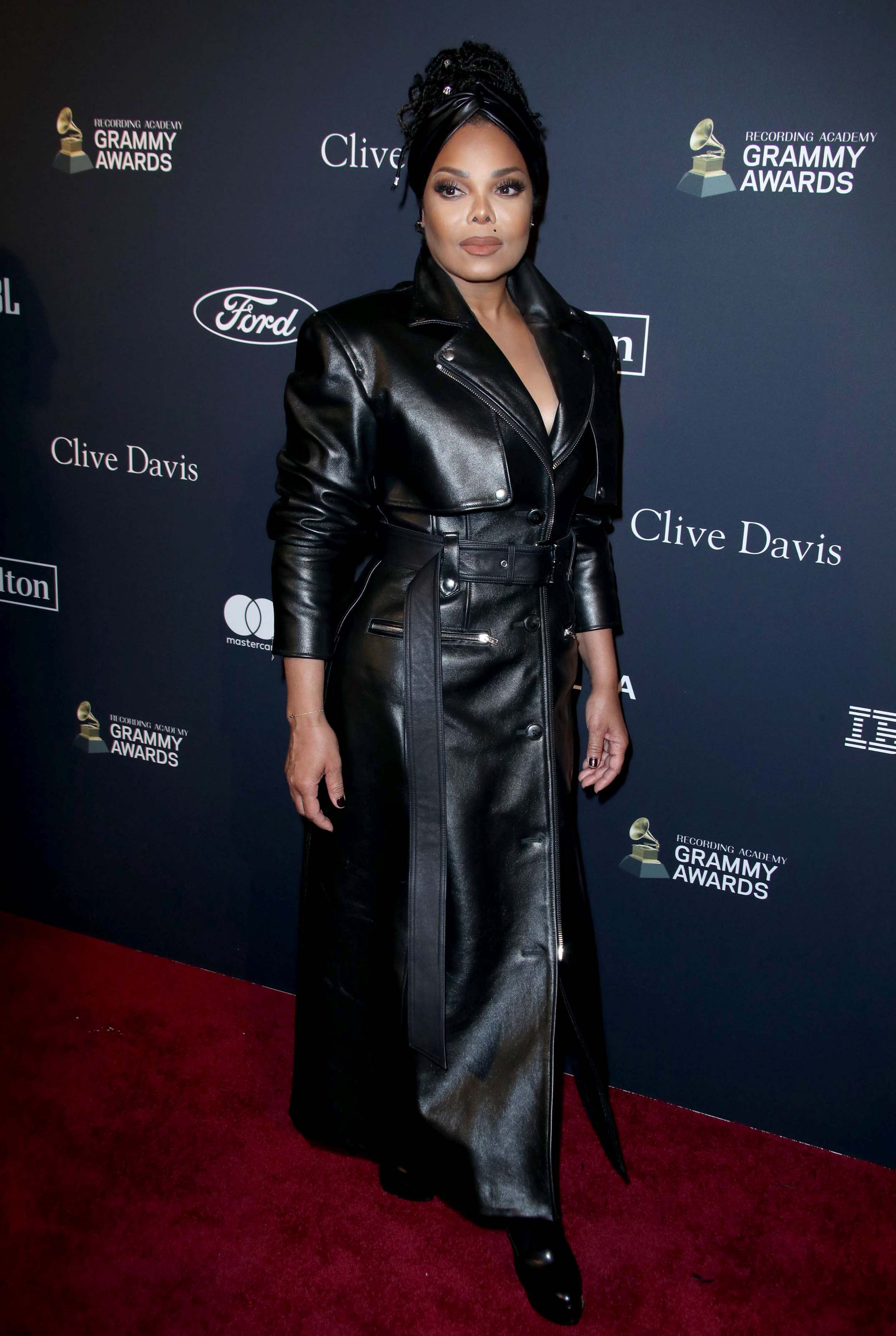 Janet Jackson attends Recording Academy and Clive Davis pre-Grammy gala