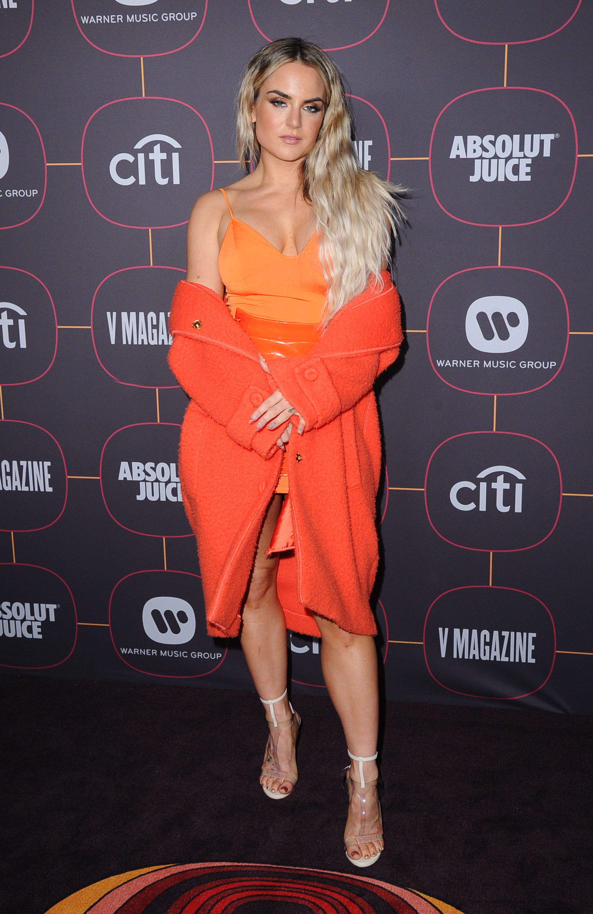 Joanna Levesque attends Warner Music Group Pre-Grammy Party