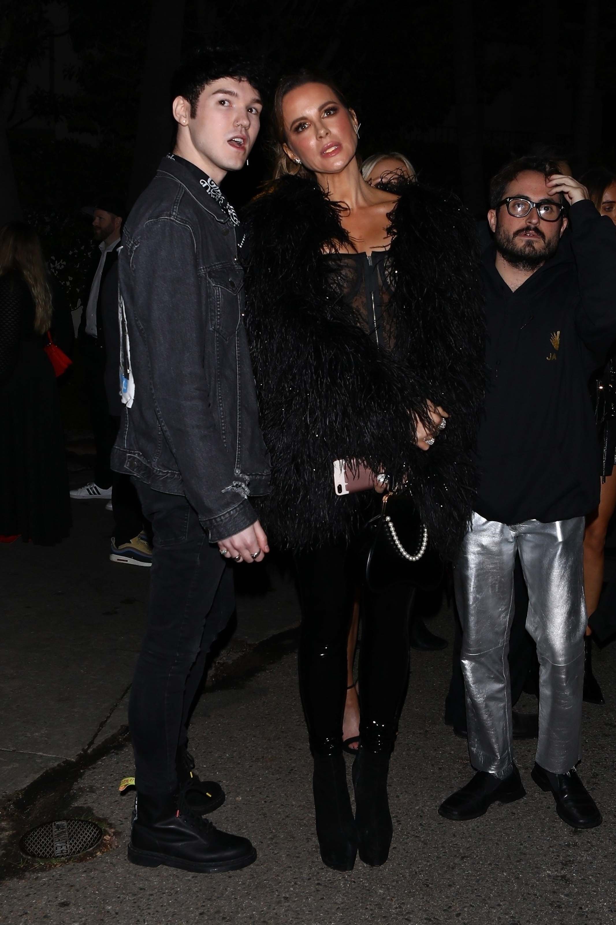 Kate Beckinsale leaving a pre-Grammy party