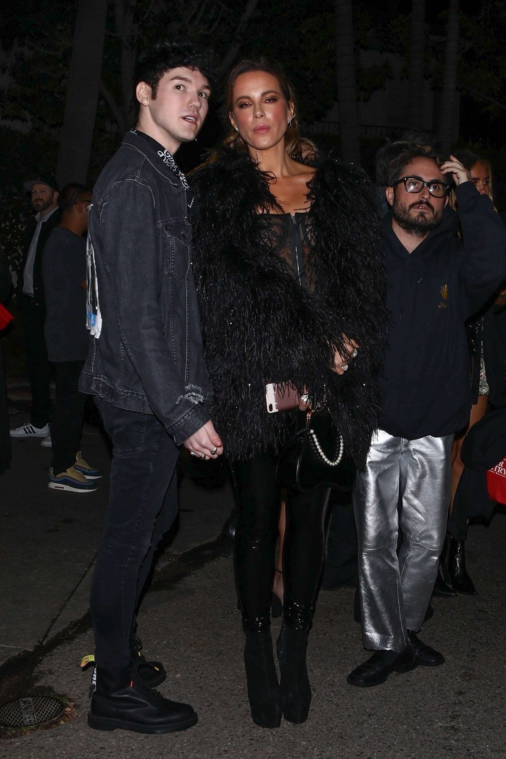 Kate Beckinsale leaving a pre-Grammy party