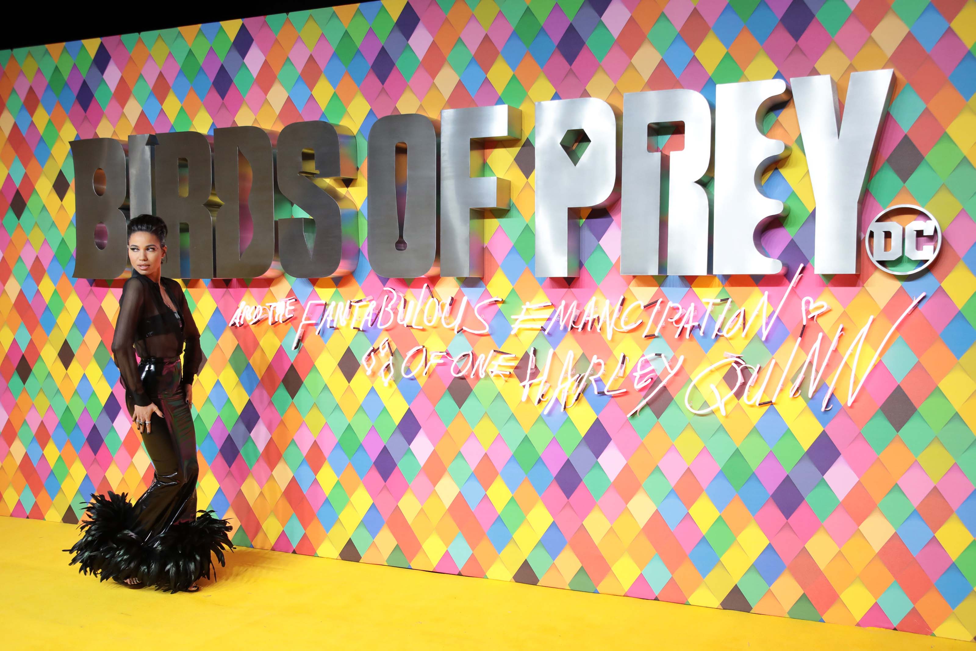 Jurnee Smollett Bell attends Birds of Prey premiere