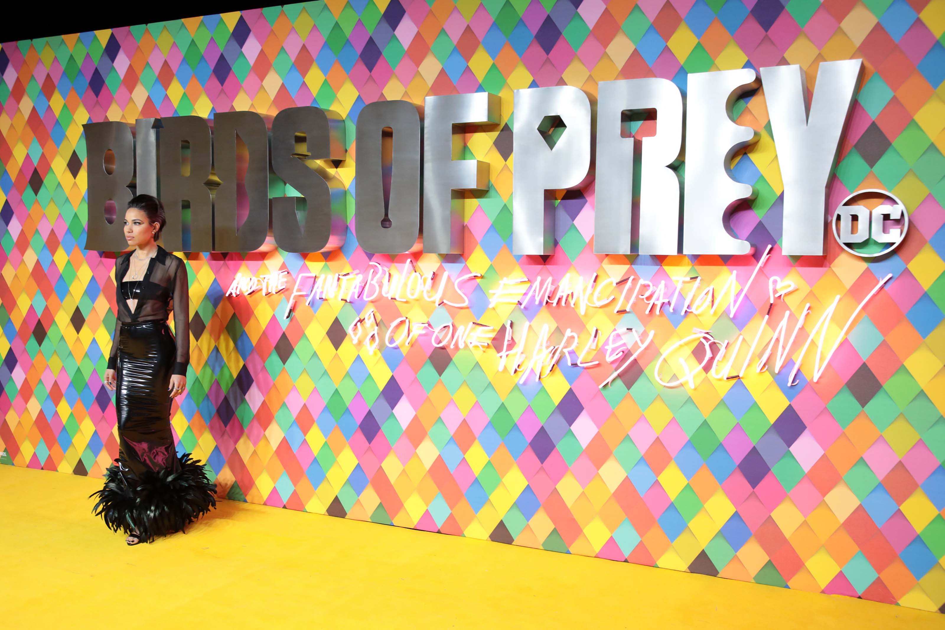 Jurnee Smollett Bell attends Birds of Prey premiere