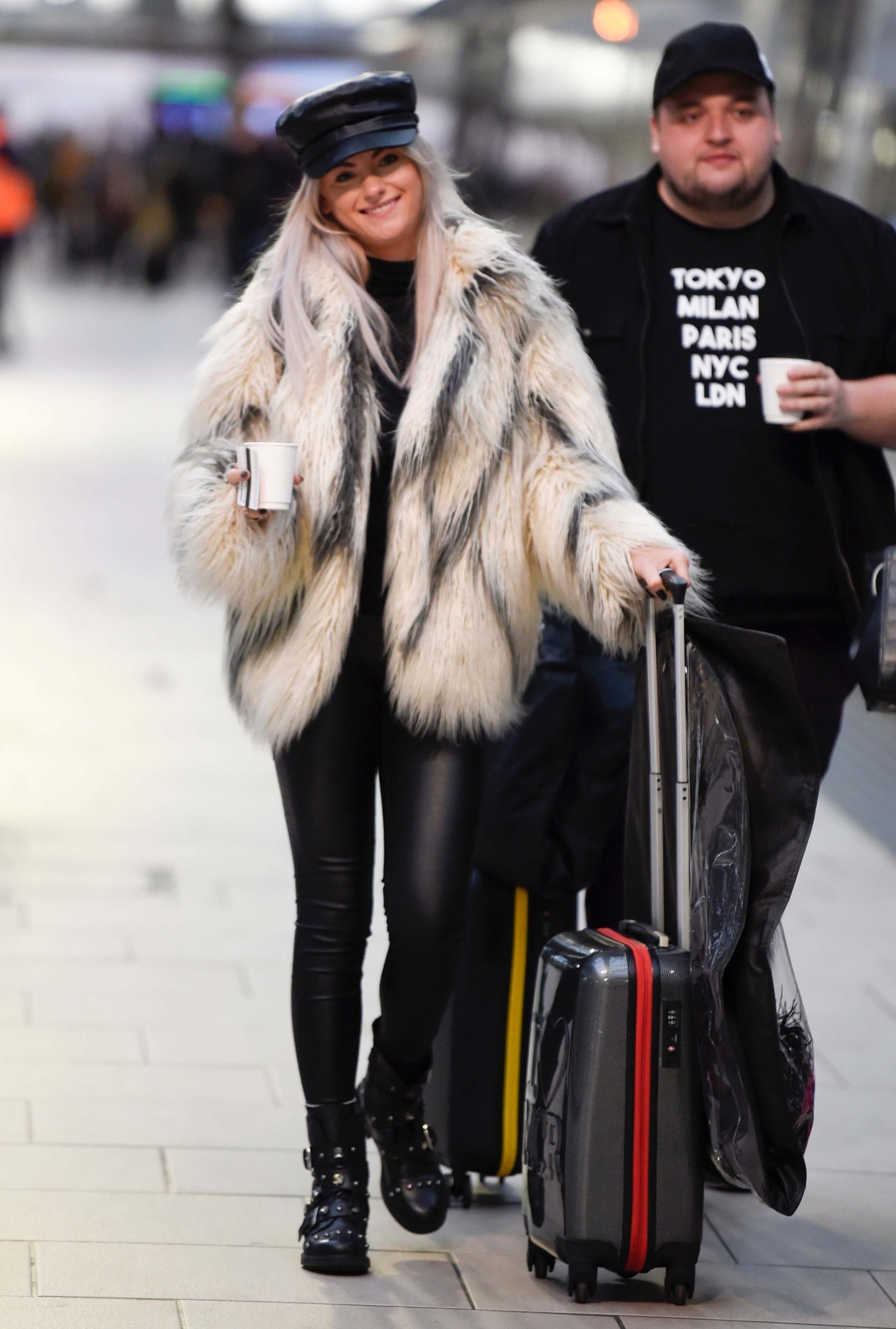 Katie McGlynn see catching an early morning train