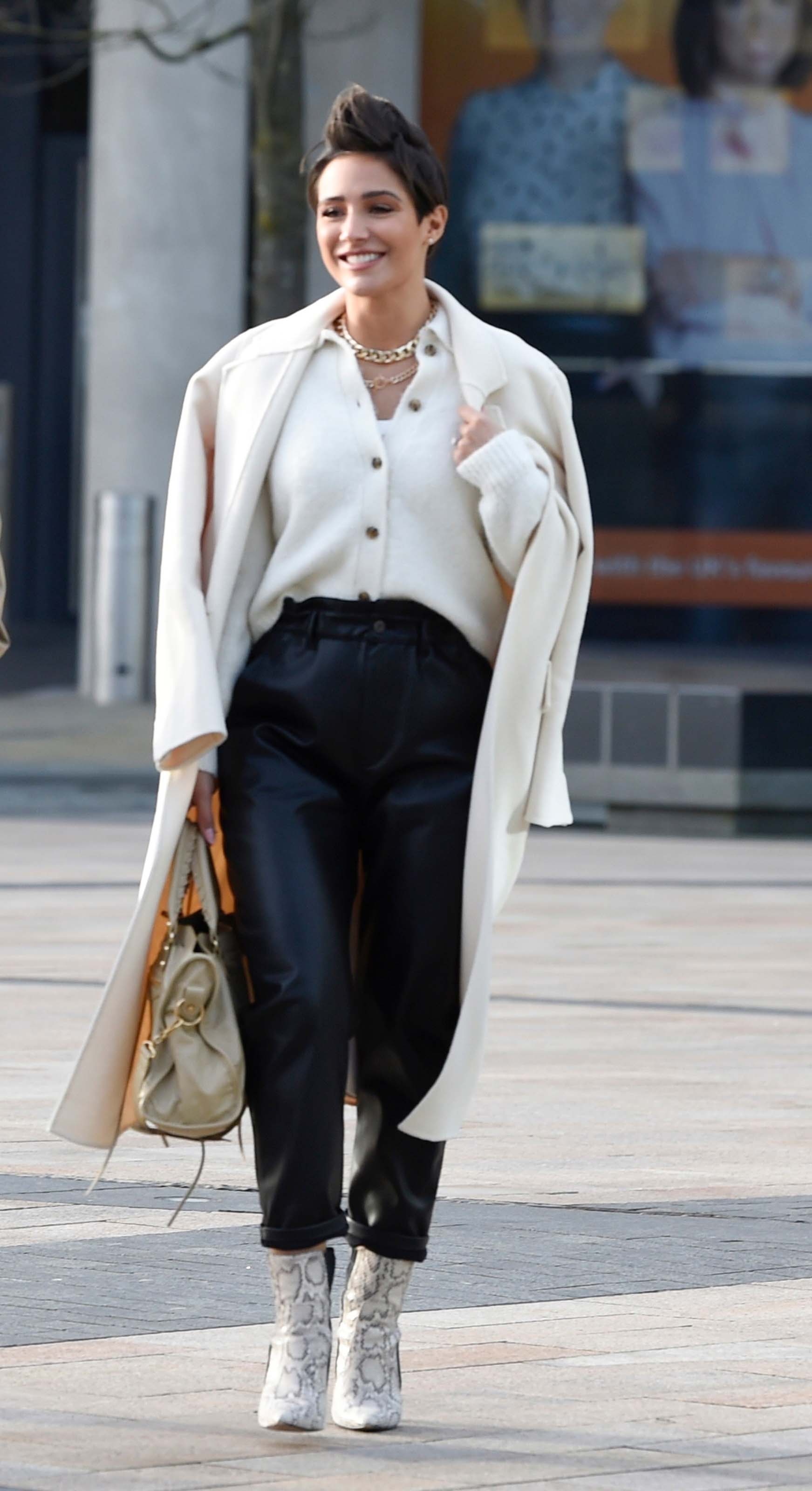 Frankie Sandford seen leaving BBC Breakfast Studio’s