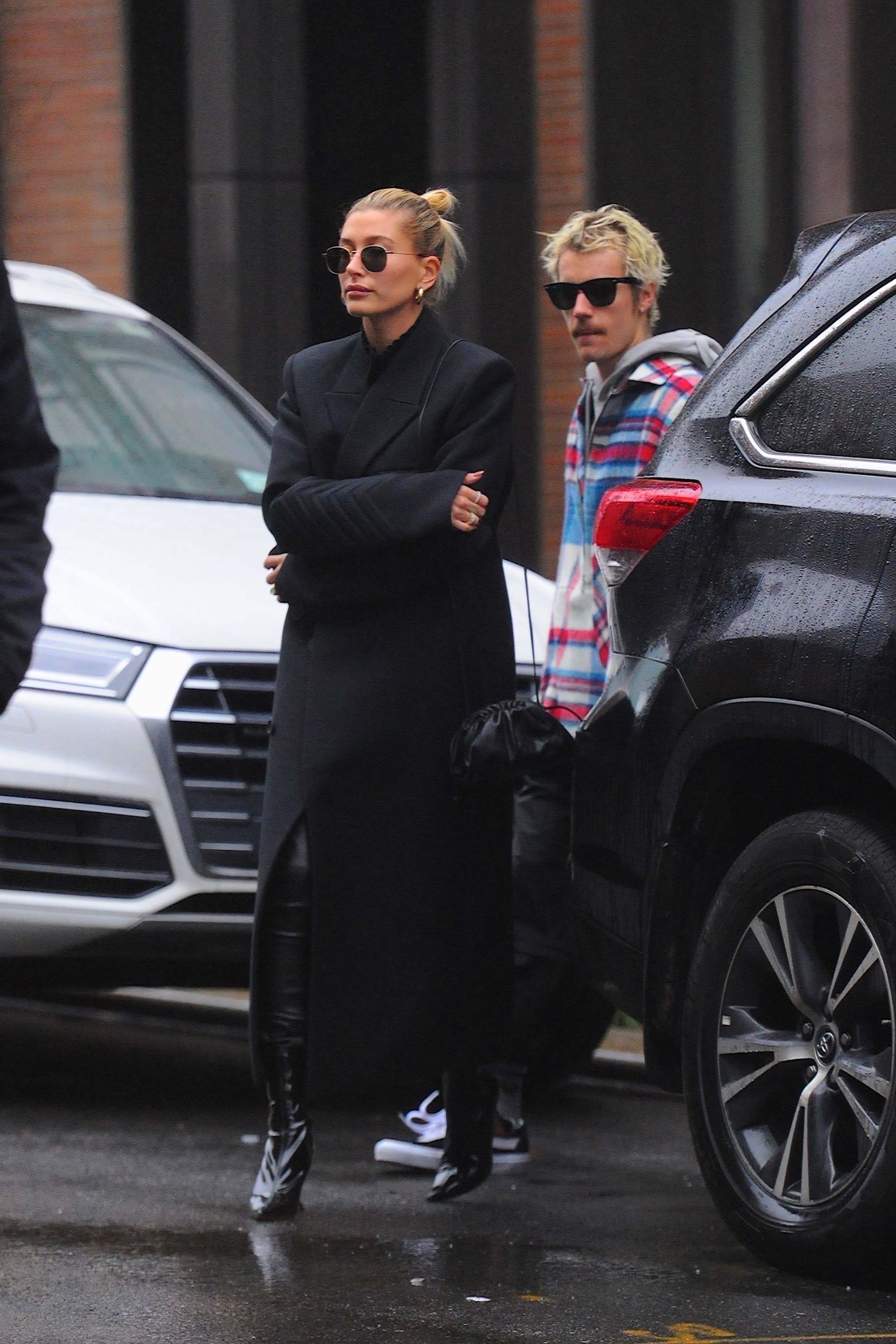 Hailey Bieber & Justin Bieber are seen running errands