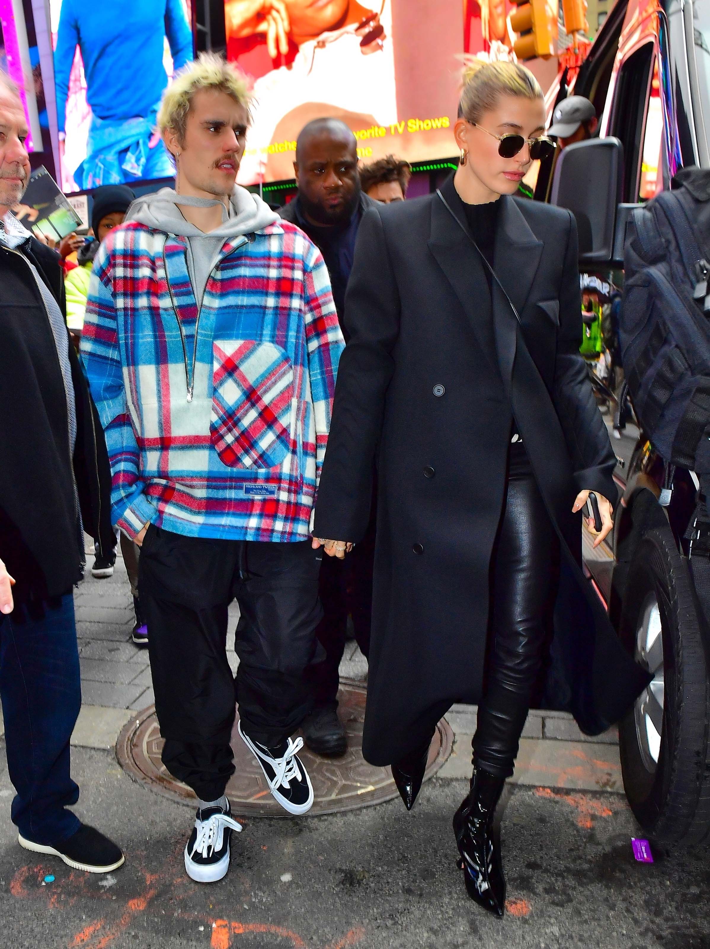 Hailey Bieber & Justin Bieber are seen running errands