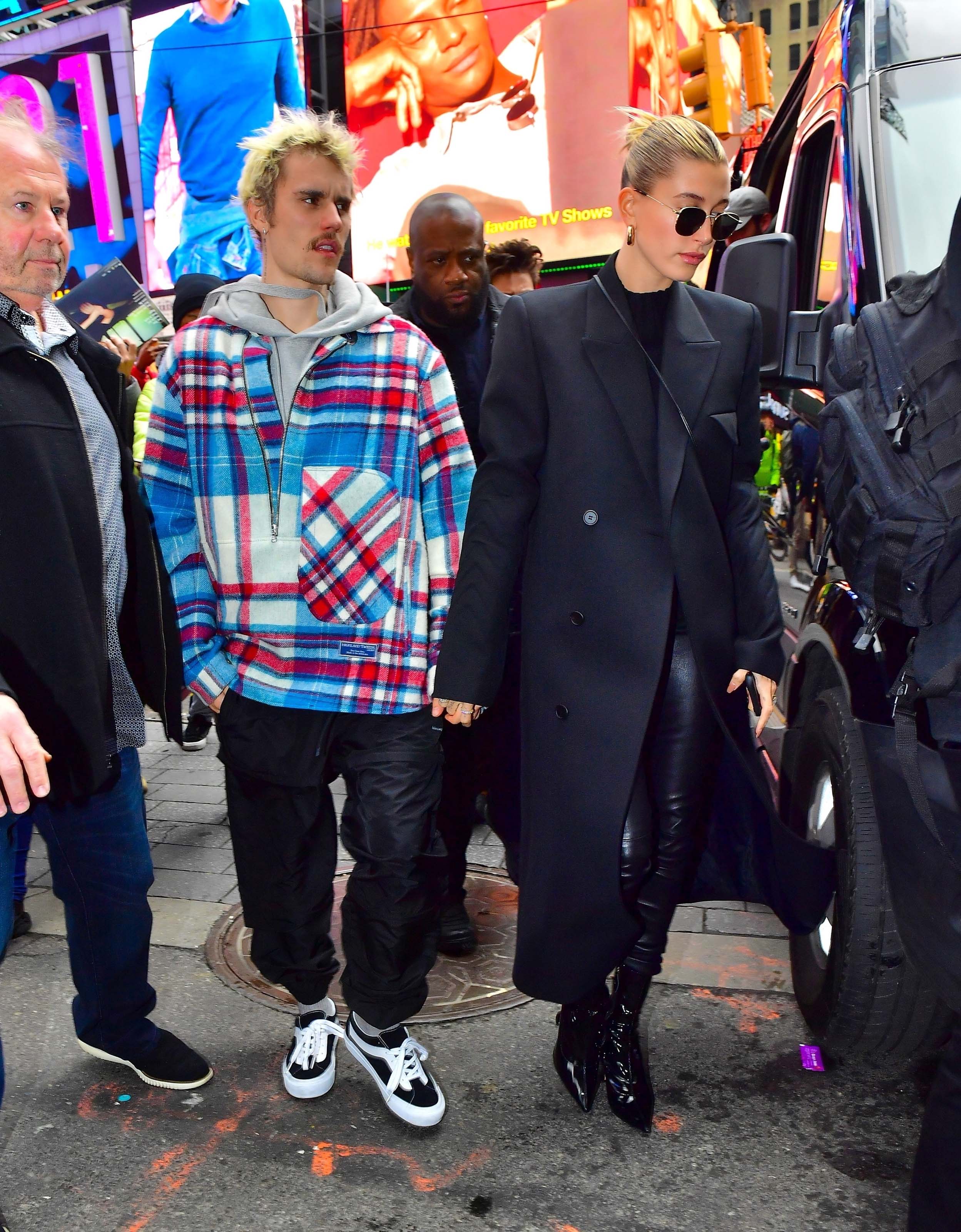 Hailey Bieber & Justin Bieber are seen running errands