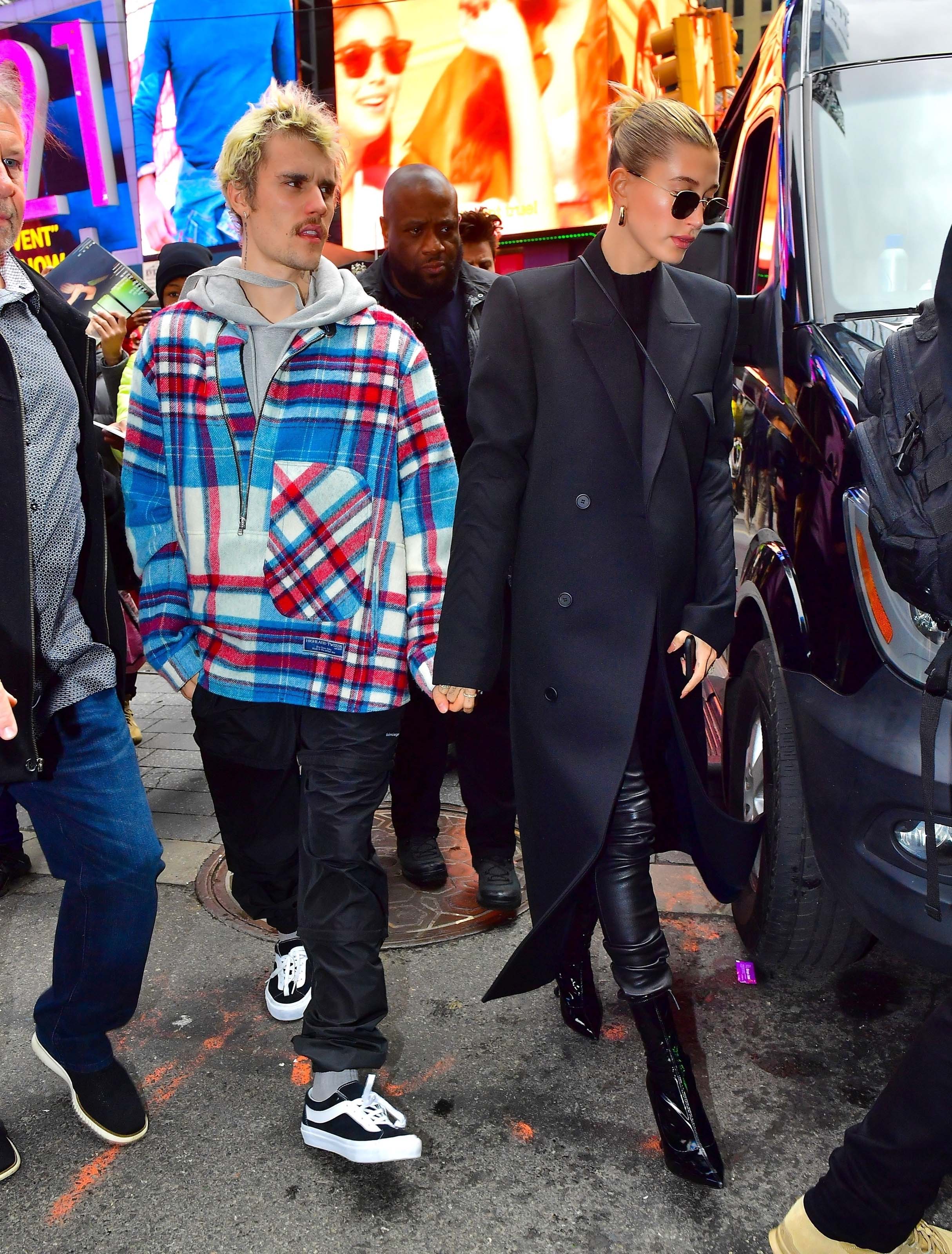 Hailey Bieber & Justin Bieber are seen running errands